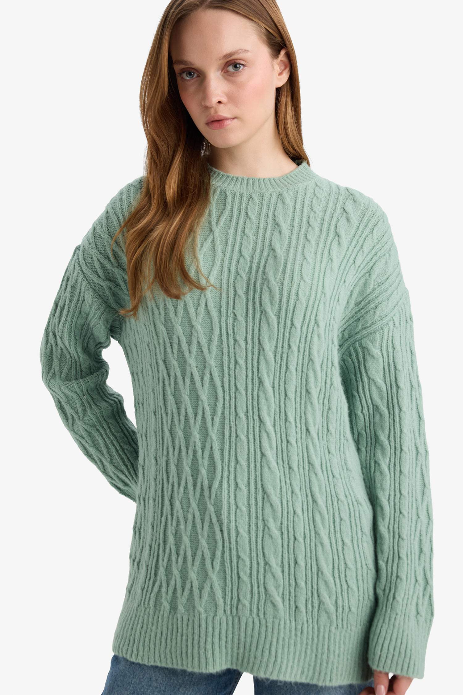 Regular Fit Knitwear Crew Neck Tunic