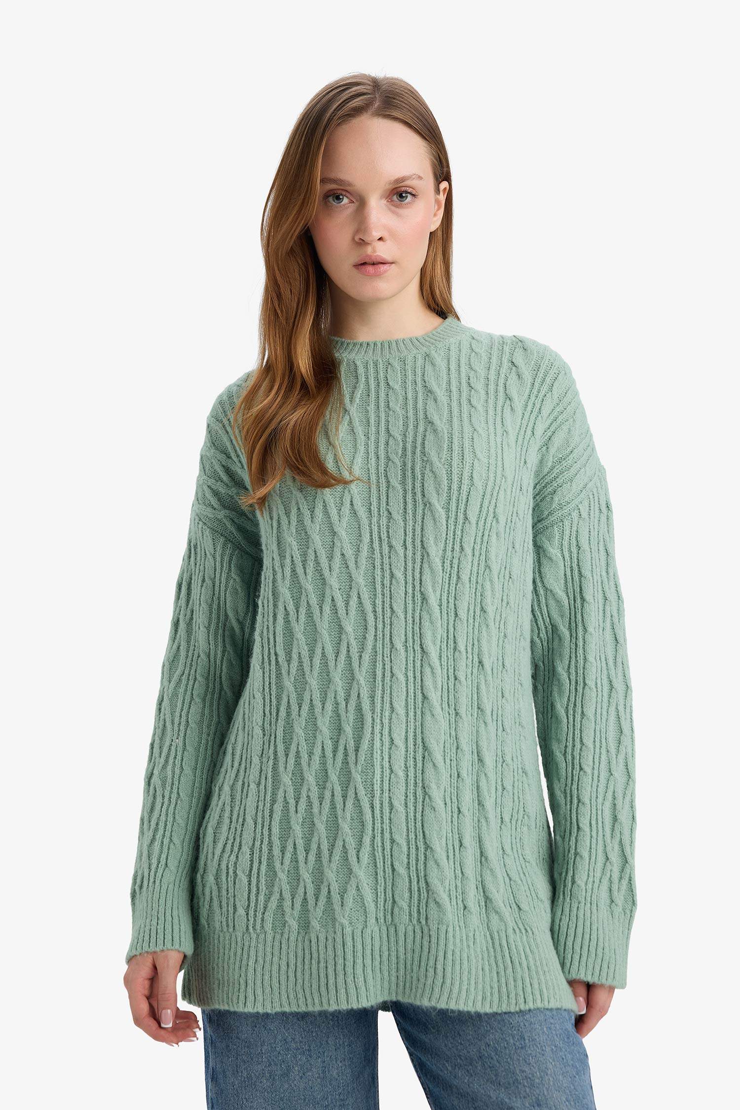 Regular Fit Knitwear Crew Neck Tunic