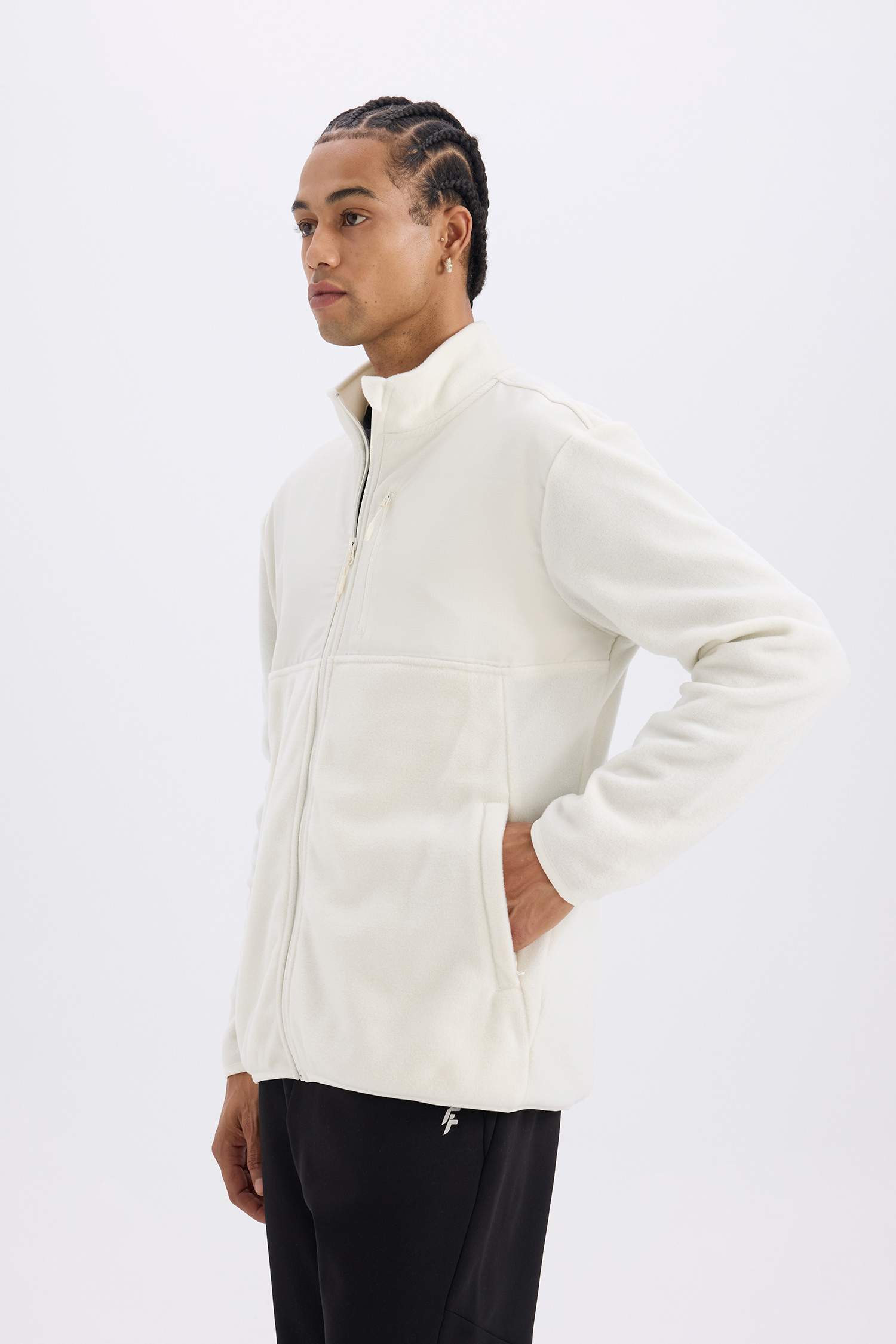 DeFactoFit Standart Fit Cepli Sporcu Polar Hırka