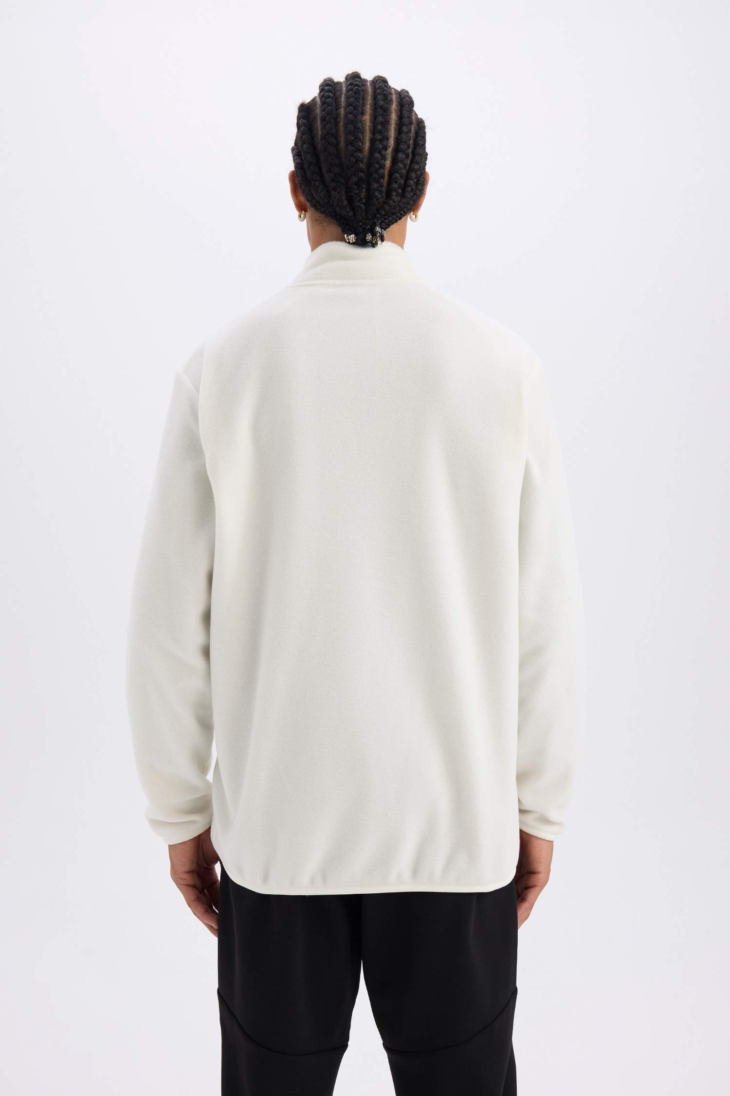 DeFactoFit Standart Fit Cepli Sporcu Polar Hırka