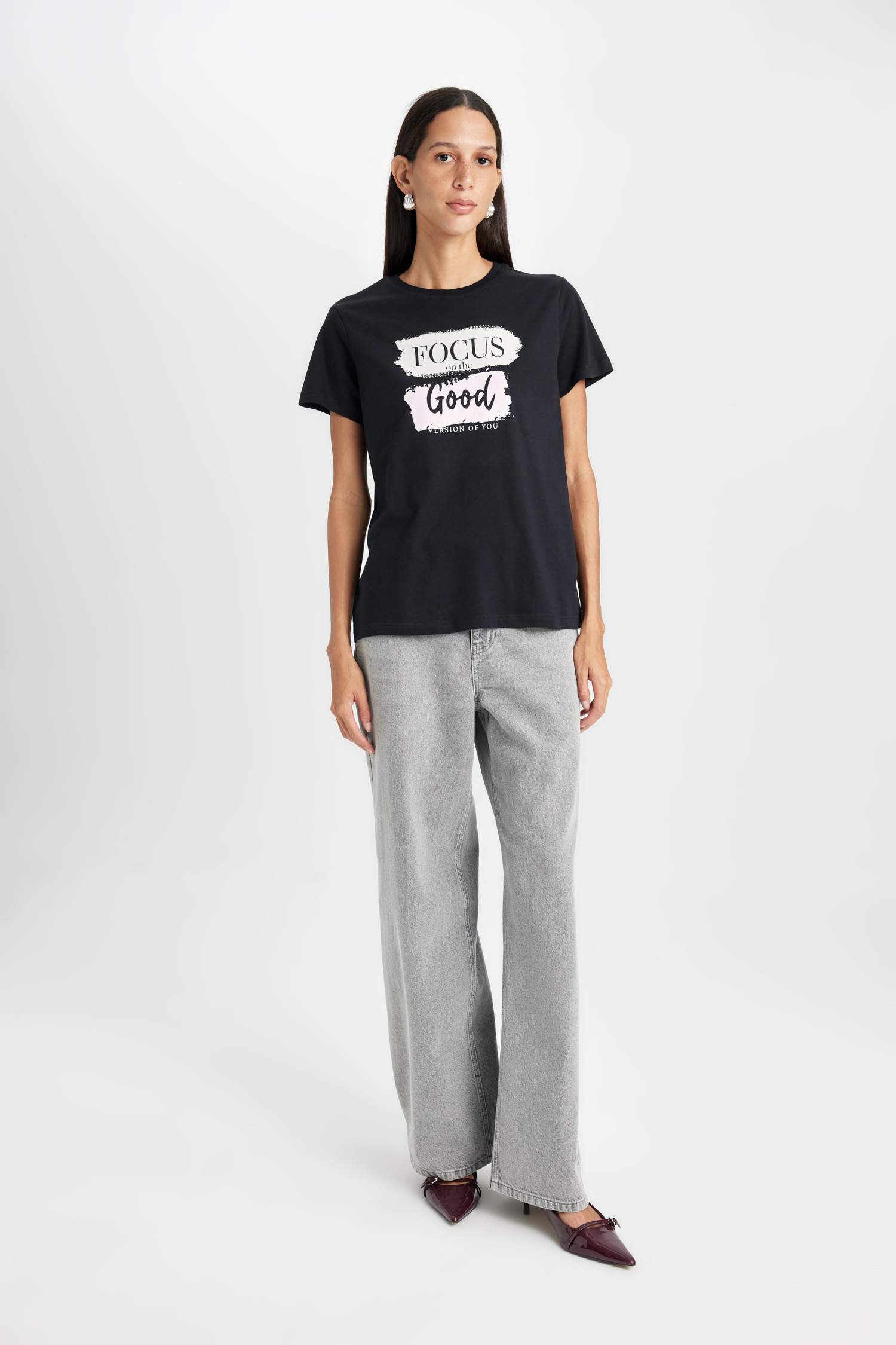 Regular Fit Crew Neck Printed Cotton Short Sleeve T-Shirt