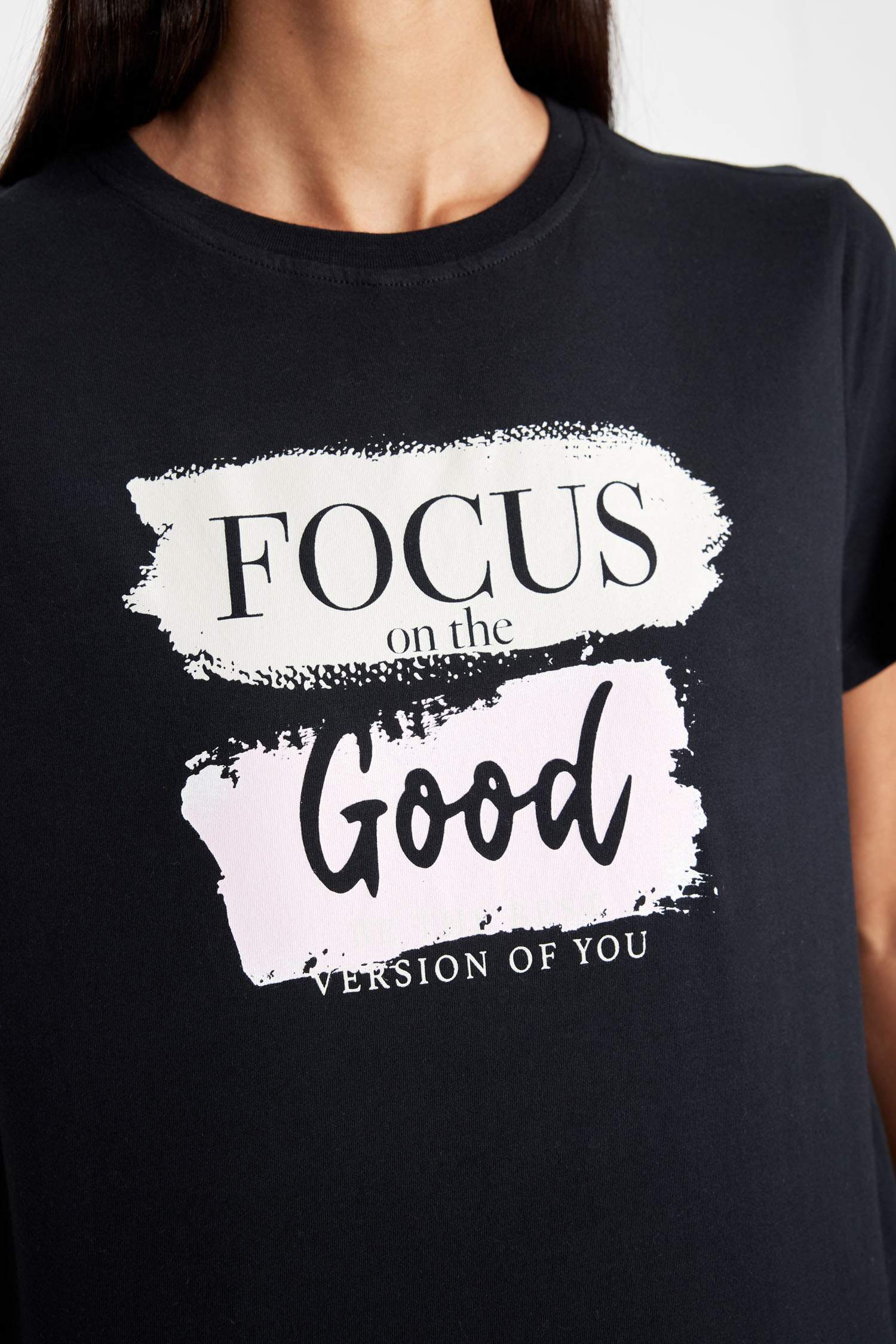 Regular Fit Crew Neck Printed Cotton Short Sleeve T-Shirt