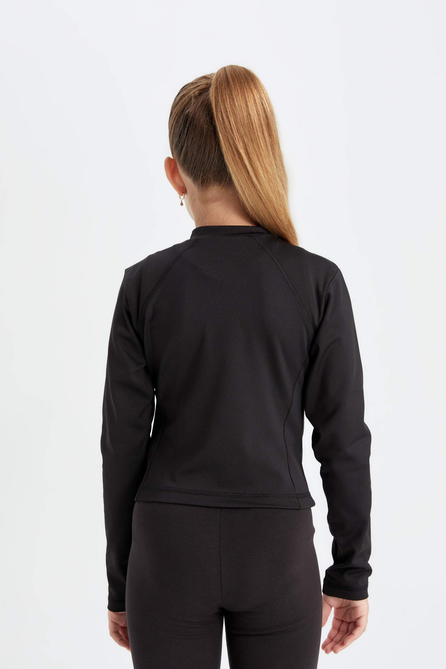 Slim Fit Zip-Up Turtle Neck Cardigan