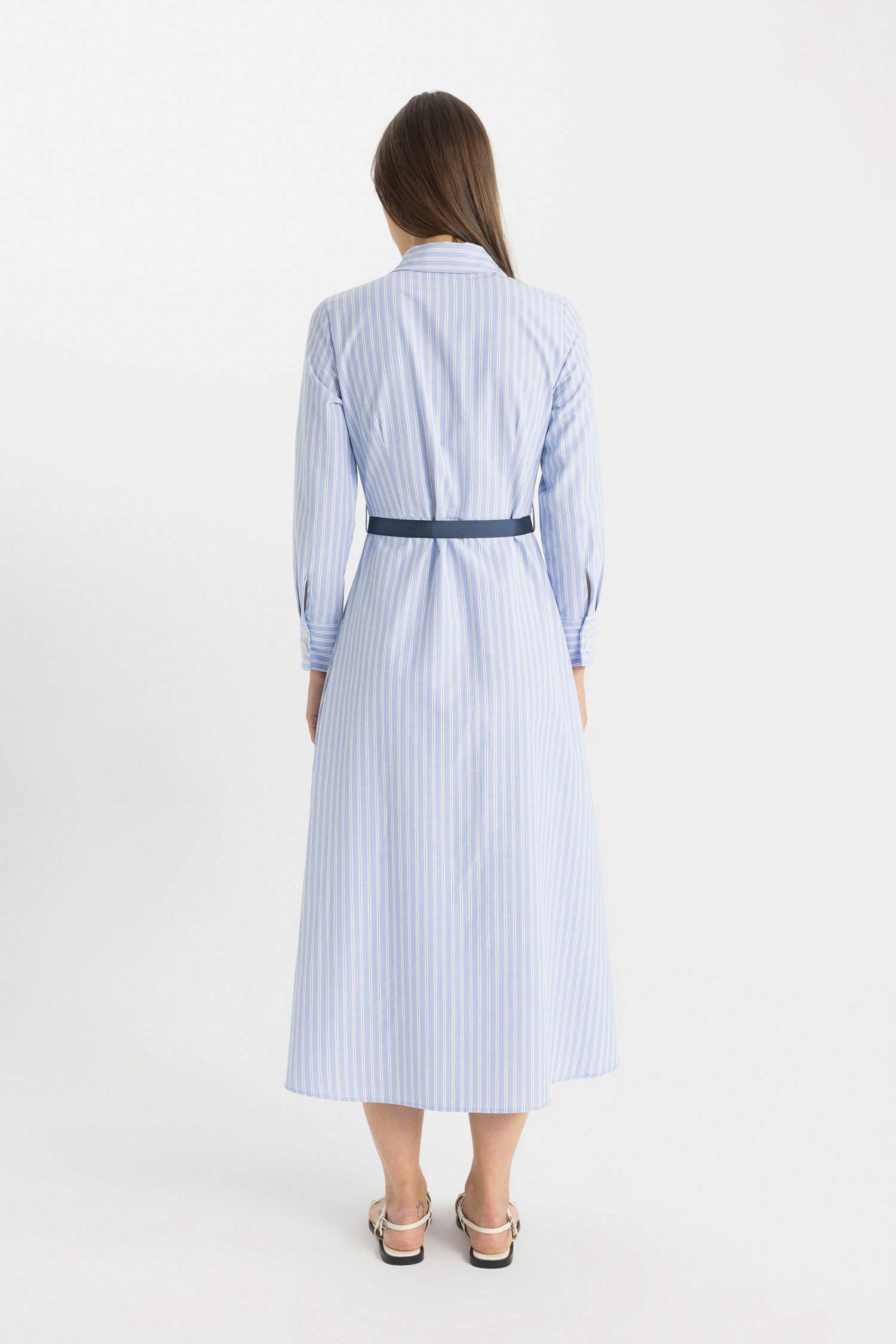 Shirt Collar Poplin Dress