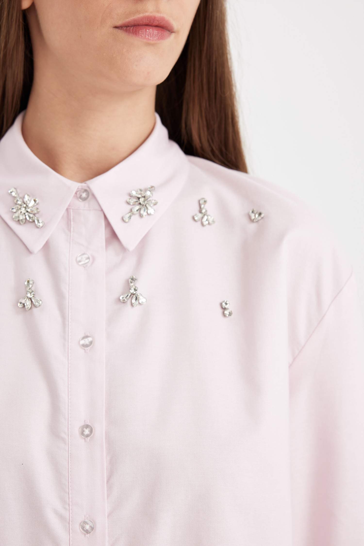 Рубашка оверсайз с длинным рукавом