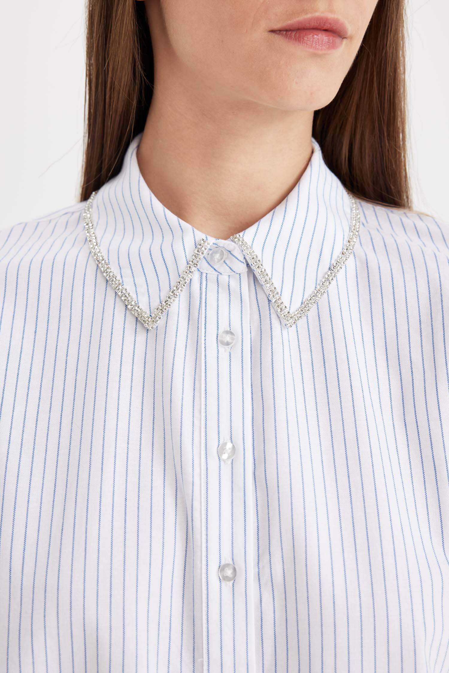 үлкен пішім Ұзын жеңді көйлек