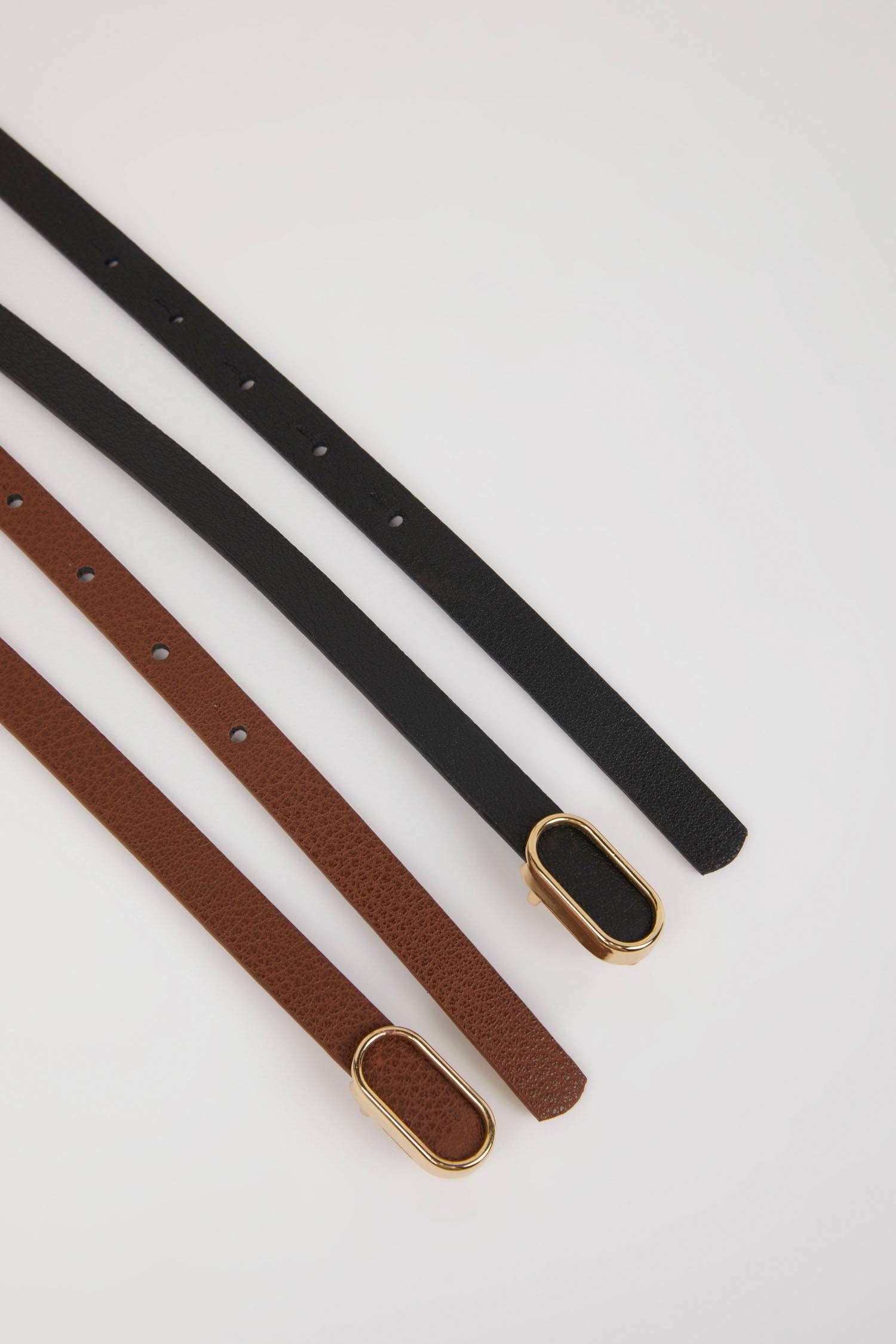 Kadın 2'li Suni Deri Elbise Kemeri