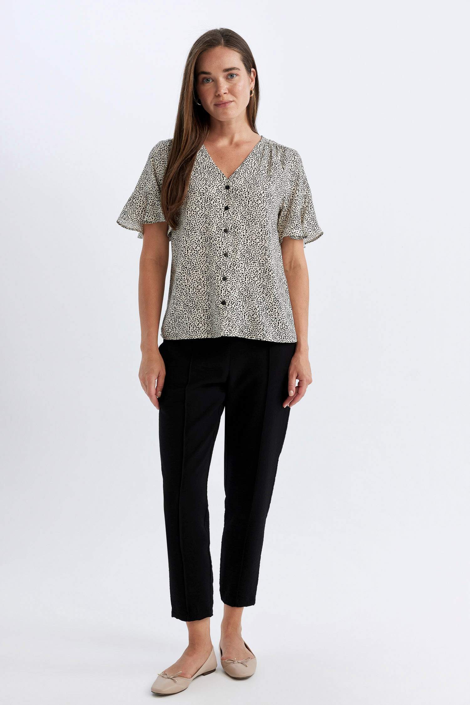 Regular Fit V-Neck Short Sleeve Shirt