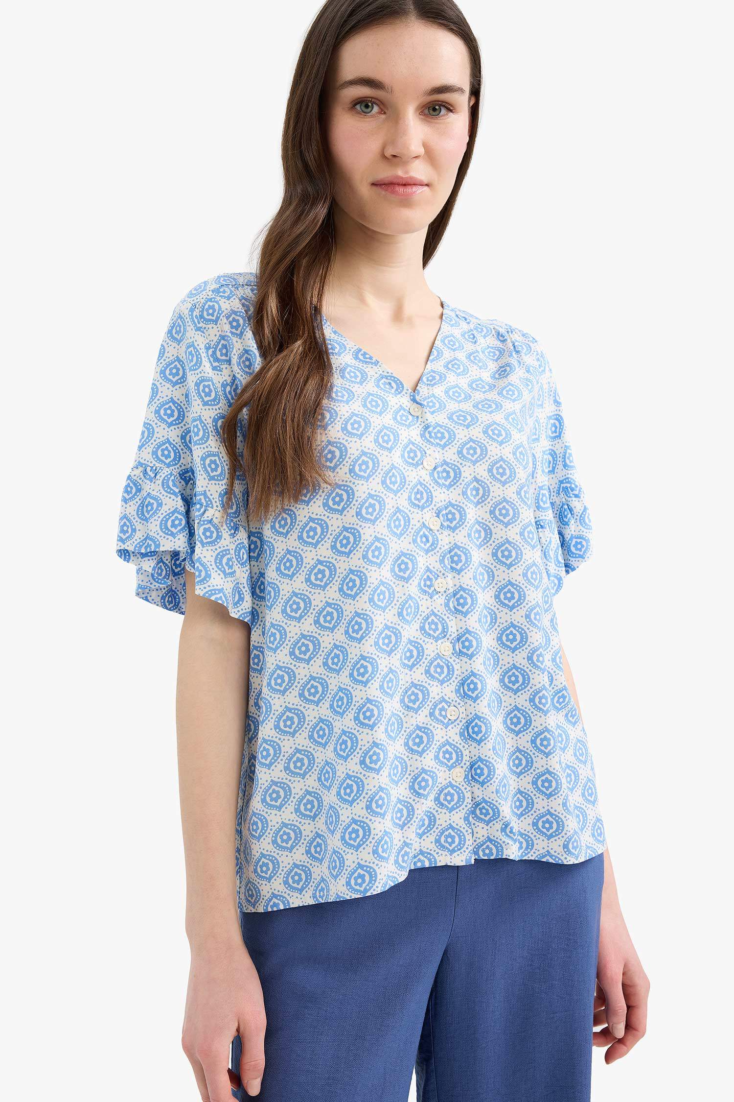 Regular Fit V-Neck Short Sleeve Shirt