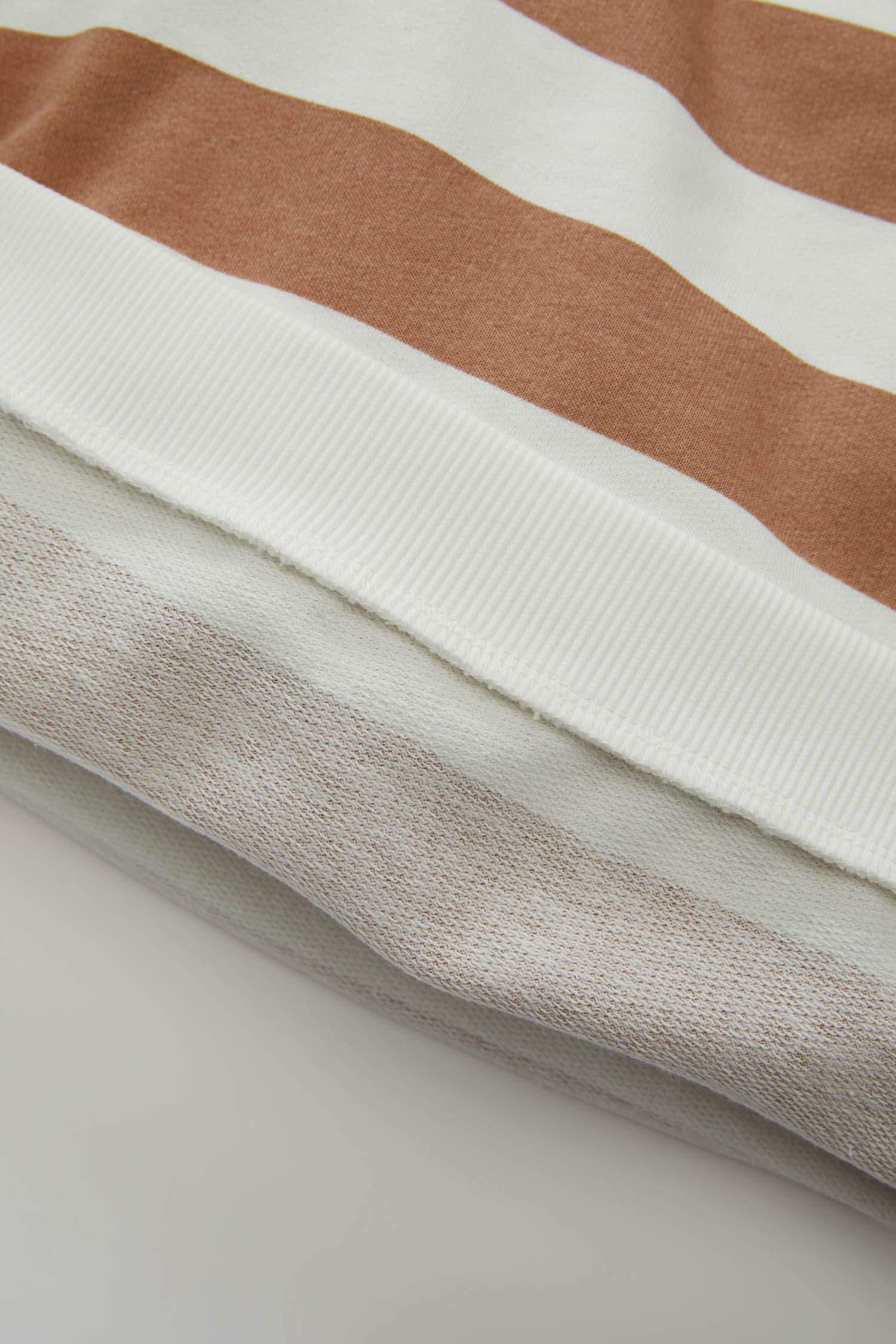 Kız Bebek 2'li Takım Polo Yaka Okul Çizgili Sweatshirt Beli Lastikli İspanyol Paça Tayt