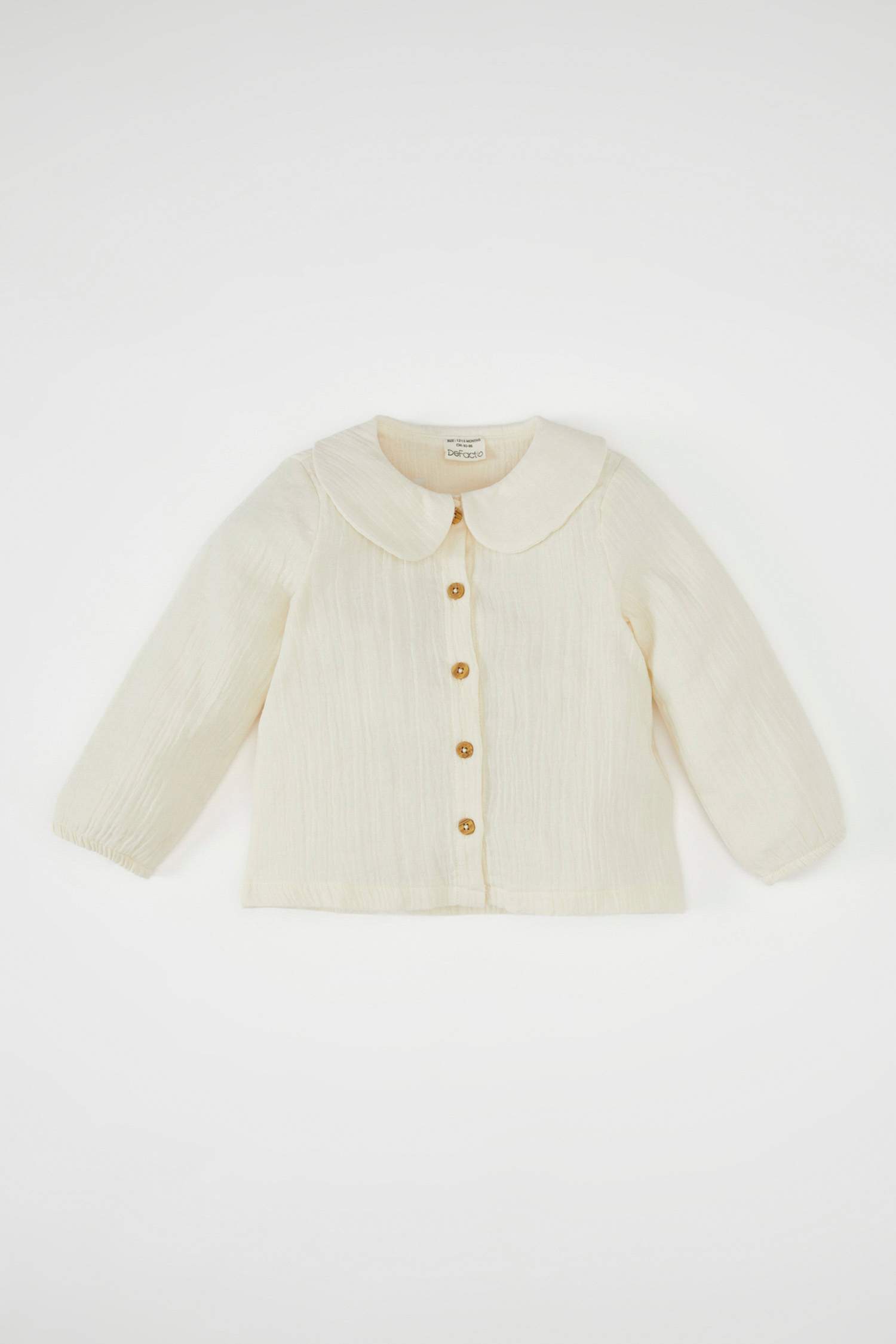 Baby Girl Baby Collar Long Sleeve Shirt