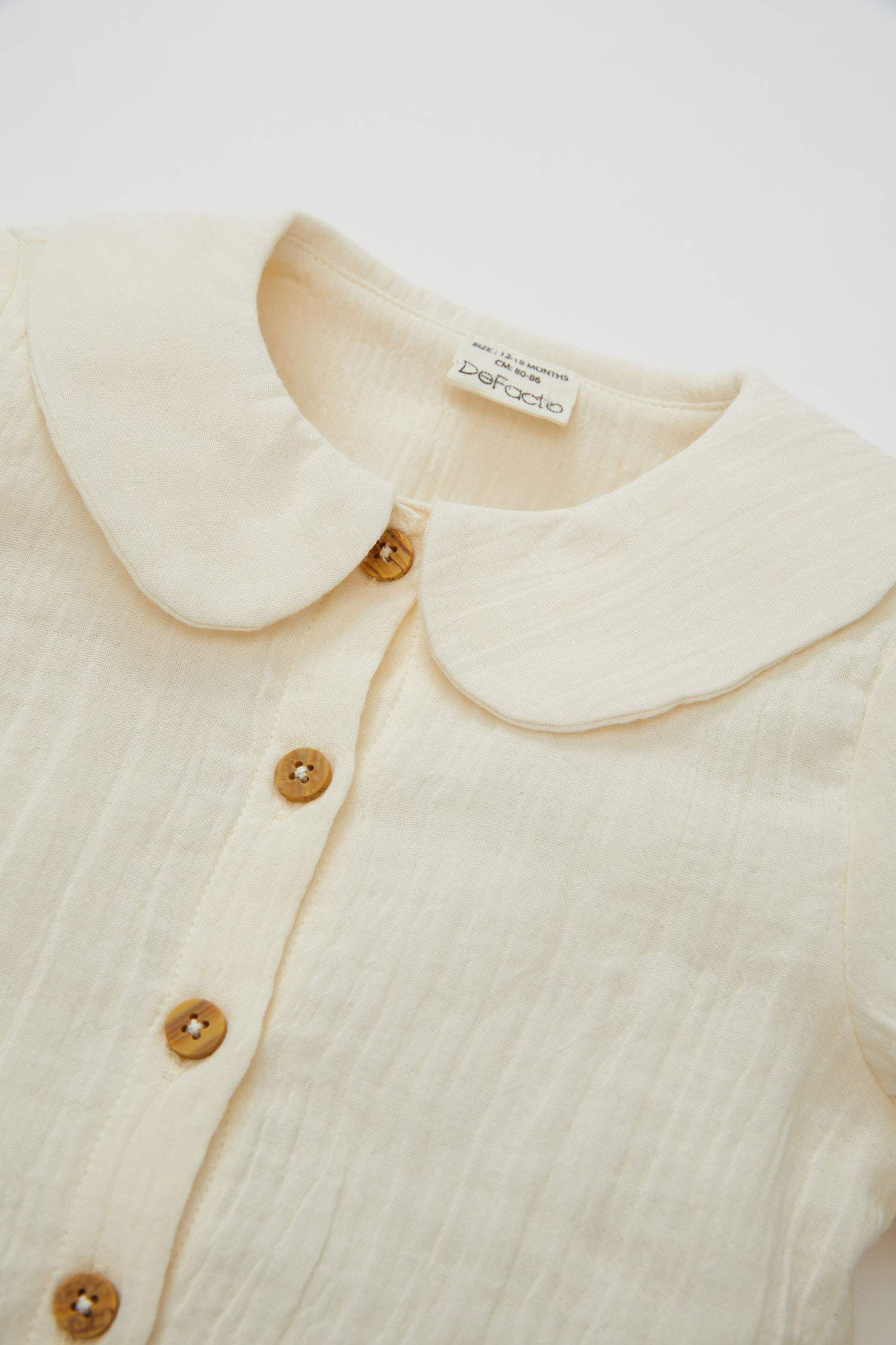 Baby Girl Baby Collar Long Sleeve Shirt