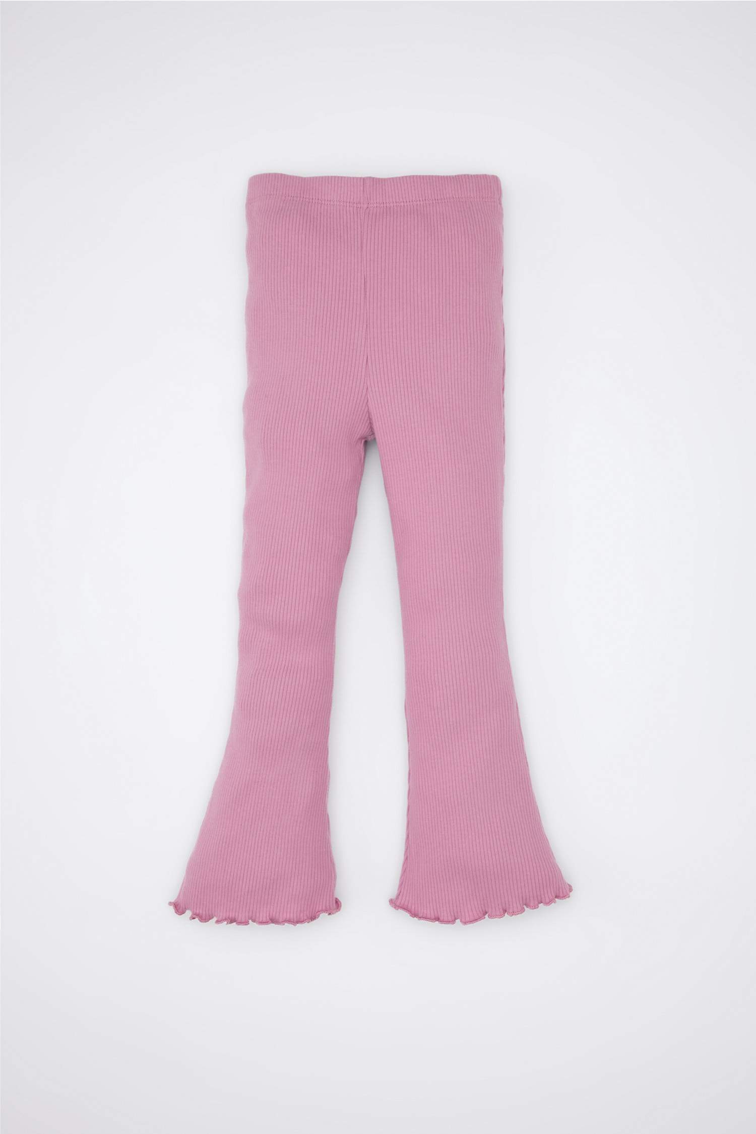 Kız Bebek 2'li Takım Kalp Desenli Sweatshirt Beli Lastikli İspanyol Paça Tayt