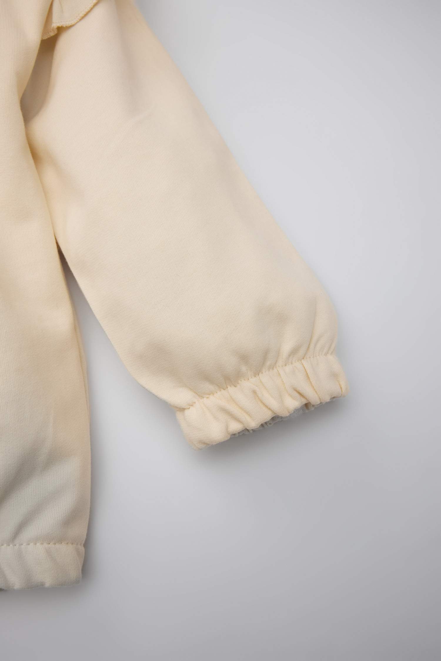 Kız Bebek 2'li Takım Kalp Desenli Sweatshirt Beli Lastikli İspanyol Paça Tayt