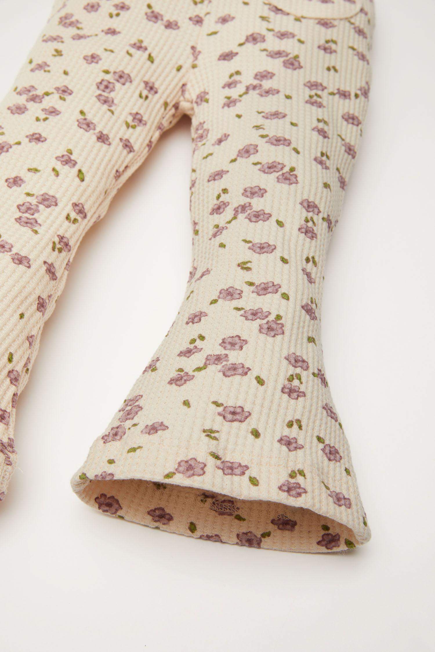 Baby Girl Regular Fit Flower Leggings