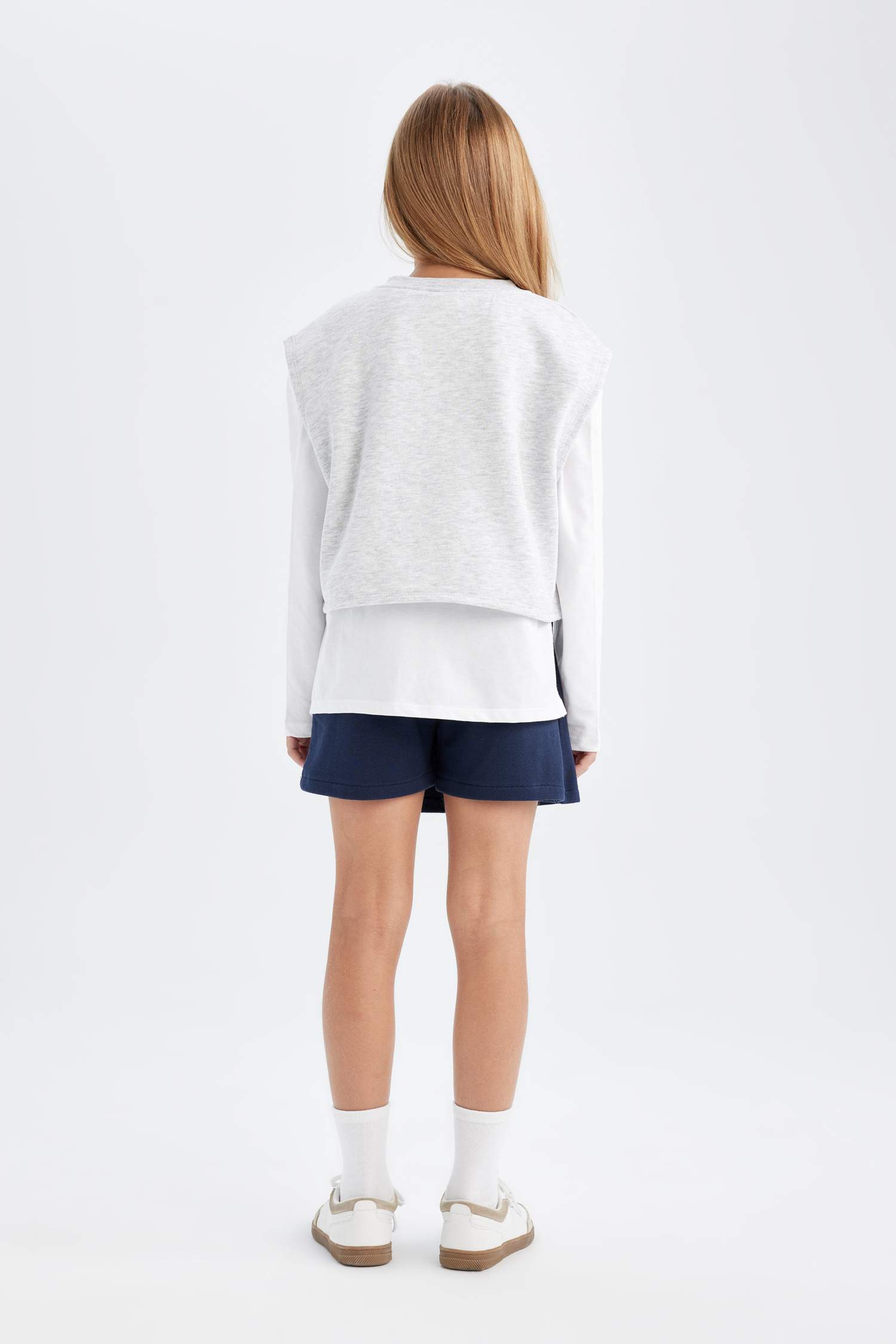 Girl Printed T-Shirt Skort Vest 3 Piece Set