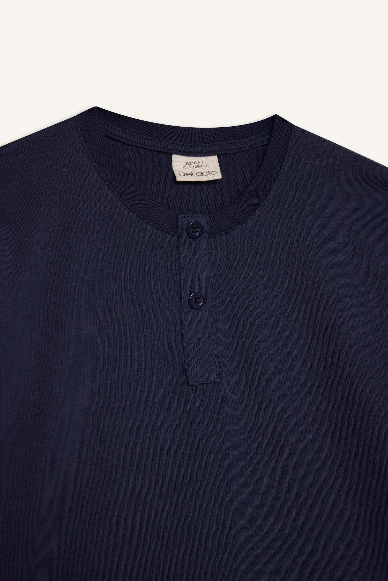 Erkek Çocuk Pijama Takımı Dokuma Uzun Kollu Üst Çizgili Alt