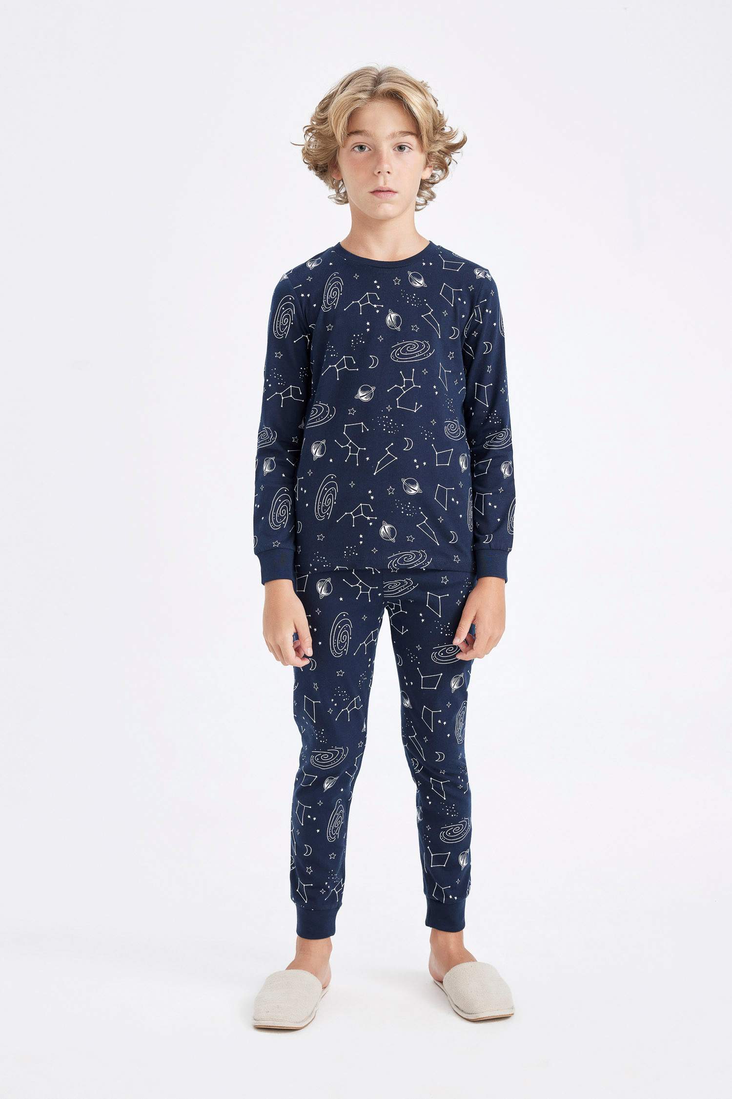 طقم بيجاما ولادي قصة عادية - قطعتين