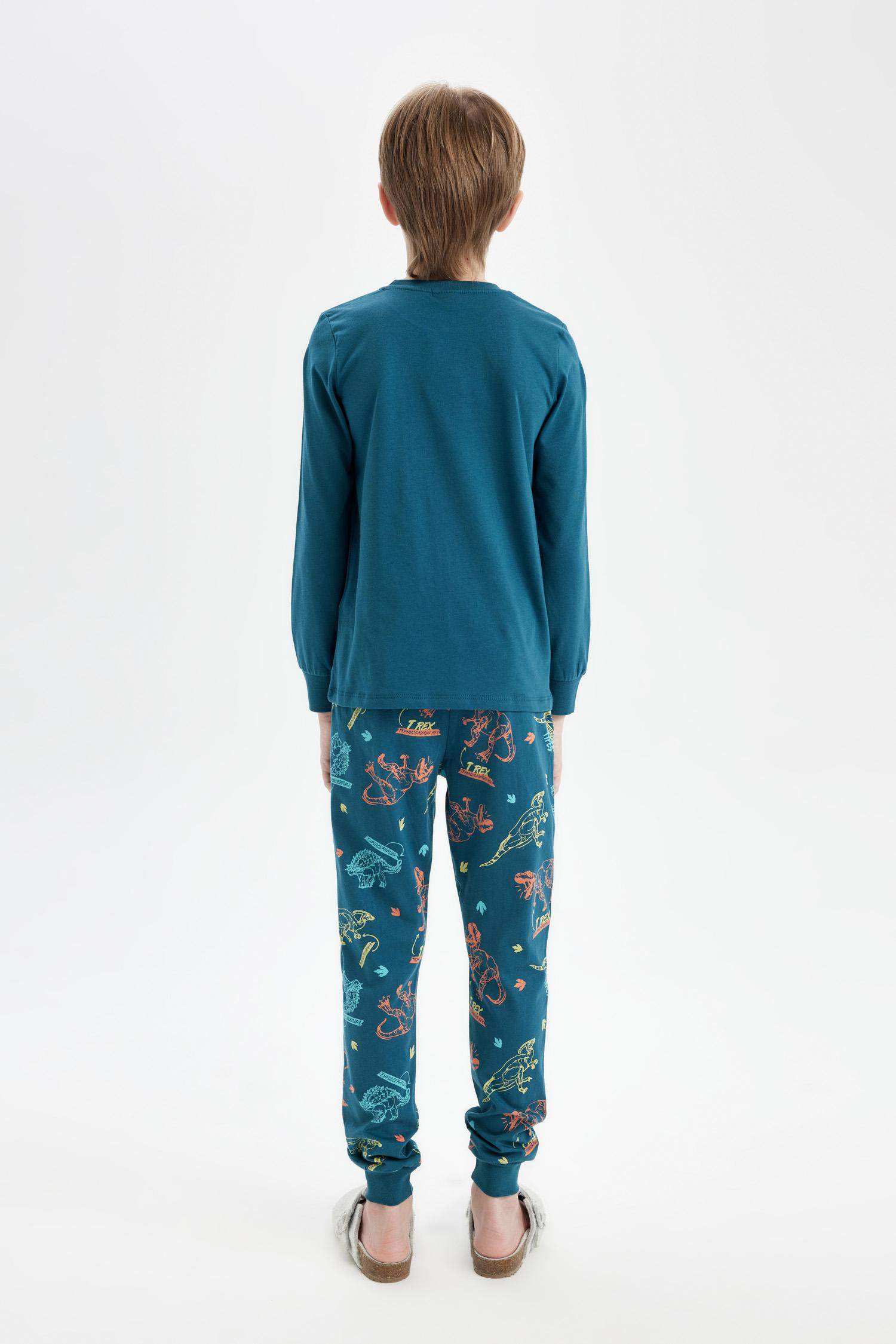 Boy Printed Long Sleeve 2 Piece Pajama Set