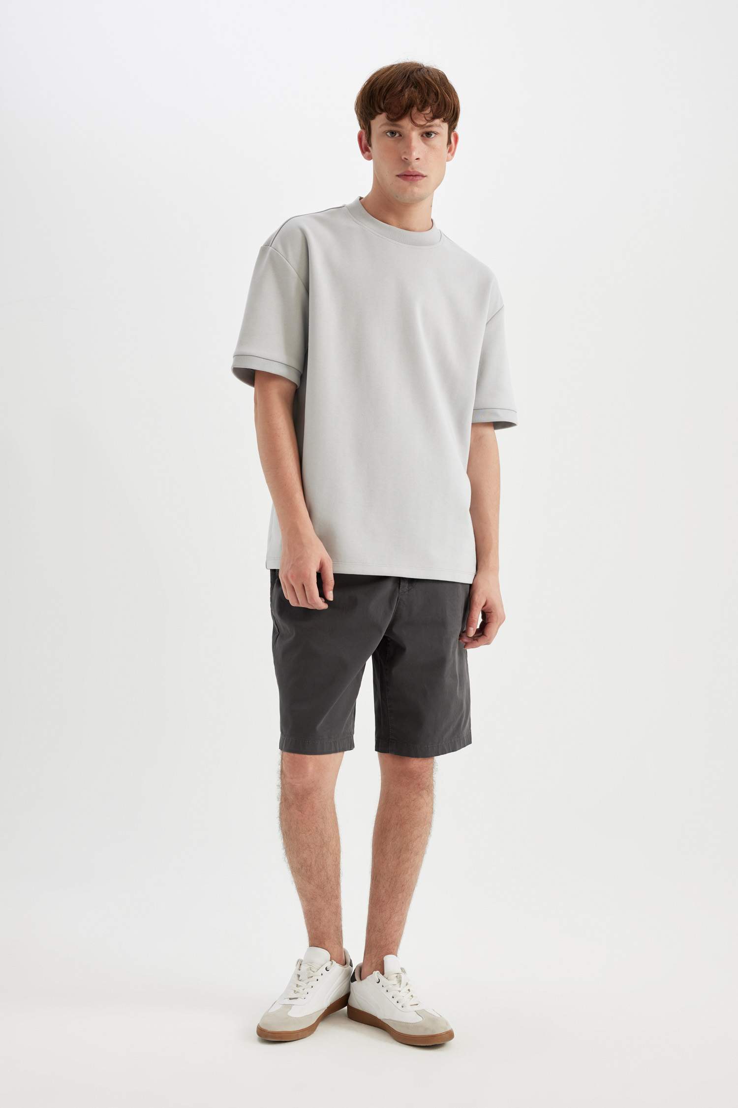 Regular Fit Gabardine Bermuda Shorts