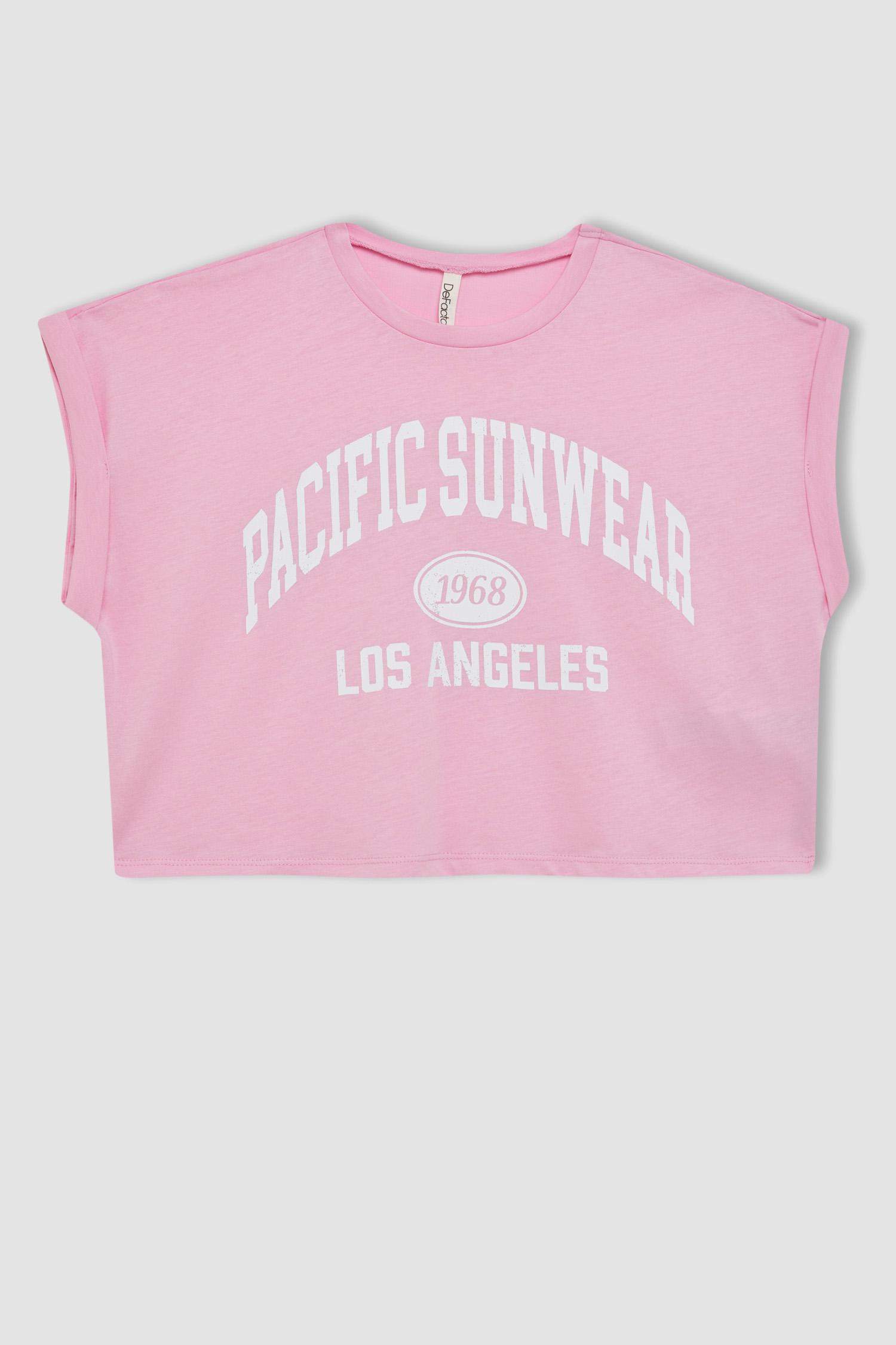 Girl Printed Short Sleeve T-Shirt Leggings 2 Piece Set