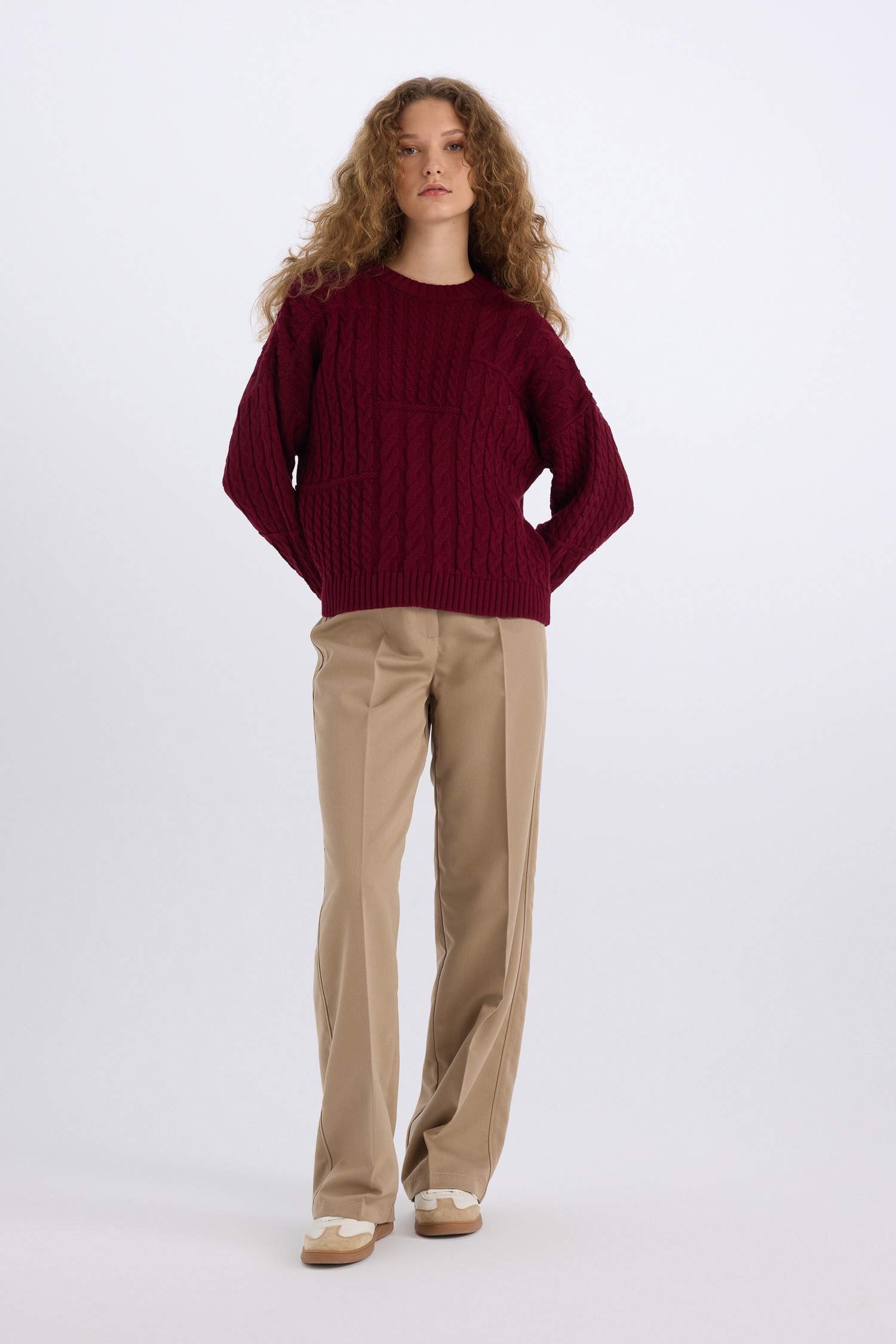 Wide Leg High Waist Standard Length Trousers