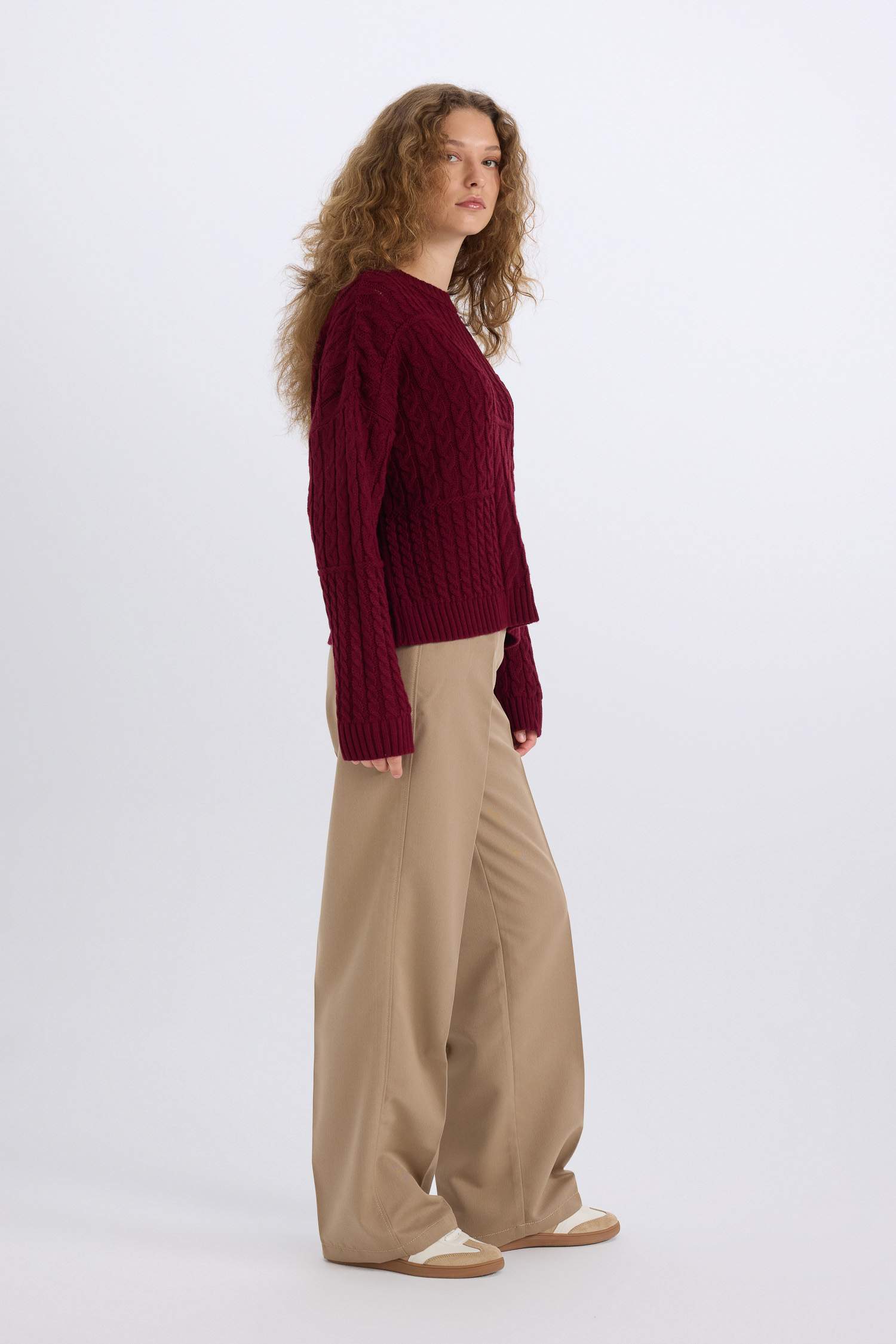 Wide Leg High Waist Standard Length Trousers