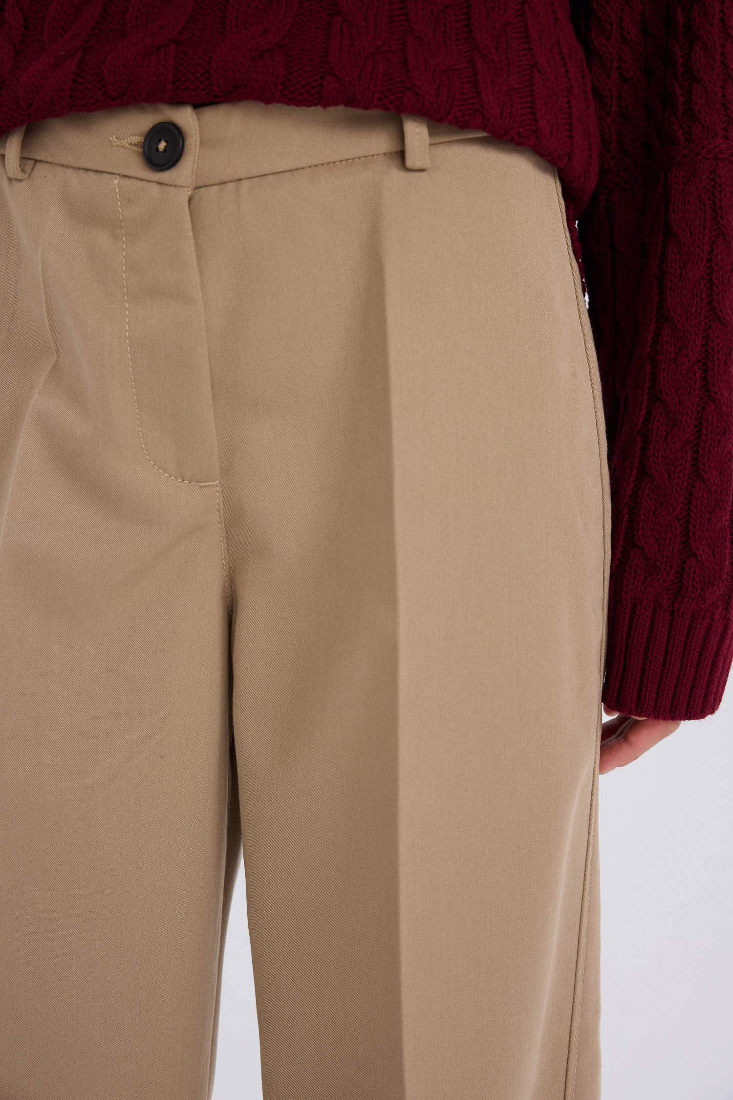 Wide Leg High Waist Standard Length Trousers