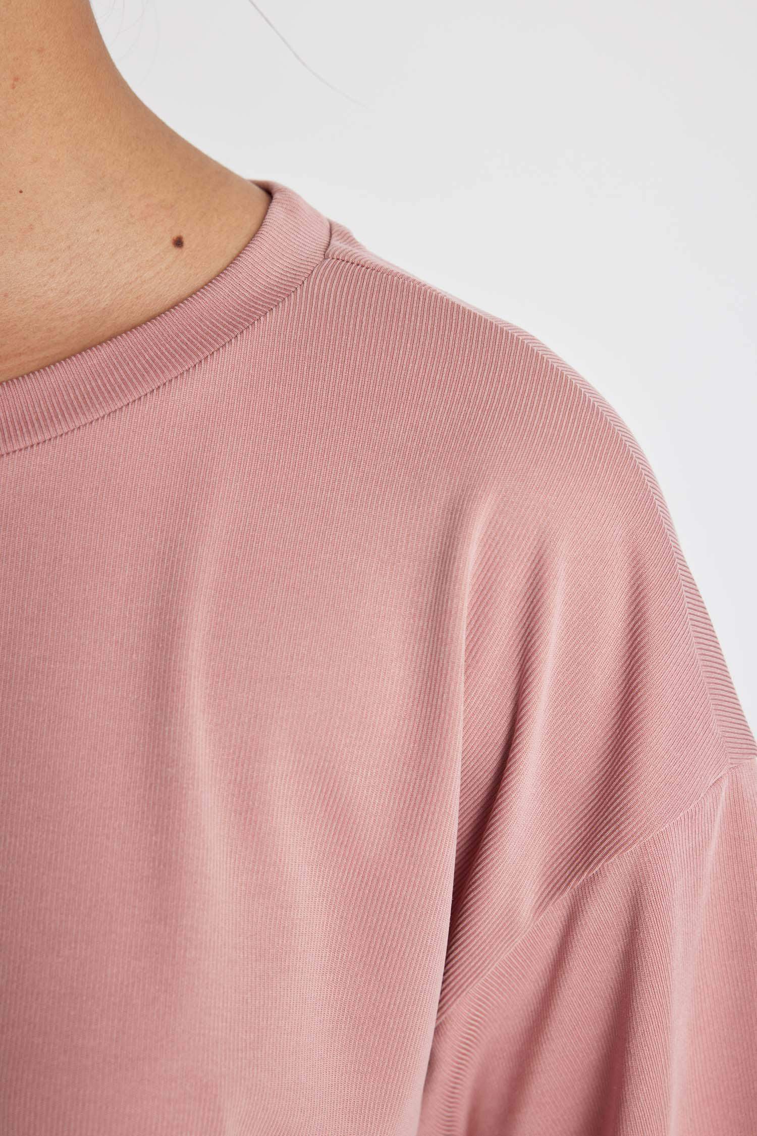 DeFactoFit Crew Neck Sports Modal Crop T-Shirt