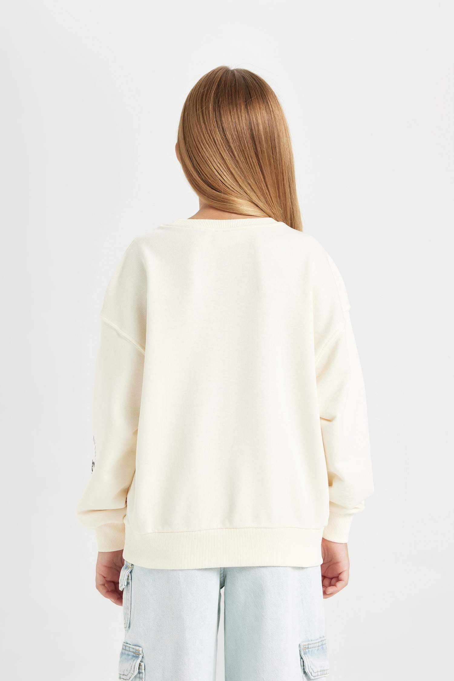 Kız Çocuk Looney Tunes Baskılı Relax Fit Bisiklet Yaka Sweatshirt