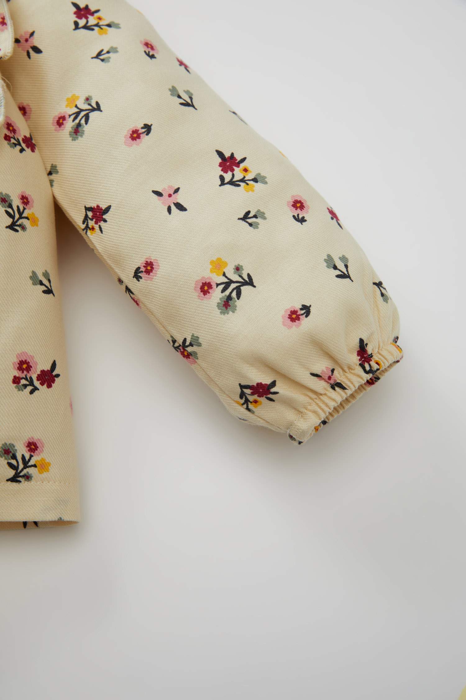 Chemise À Manches Longues En Twill Col Ras Du Cou pour bébé fille