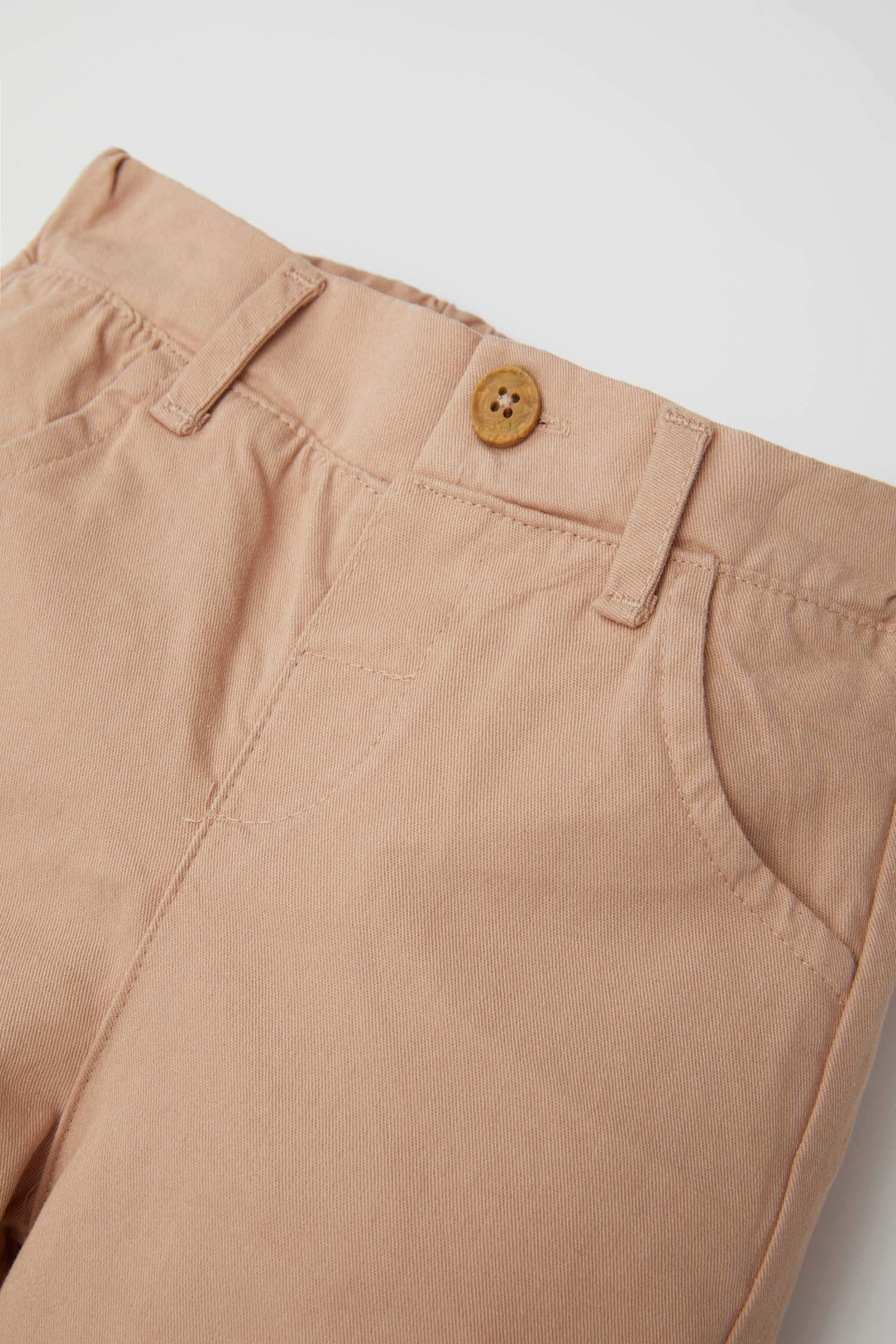Pantalon en Gabardine à jambe élastique pour bébé fille