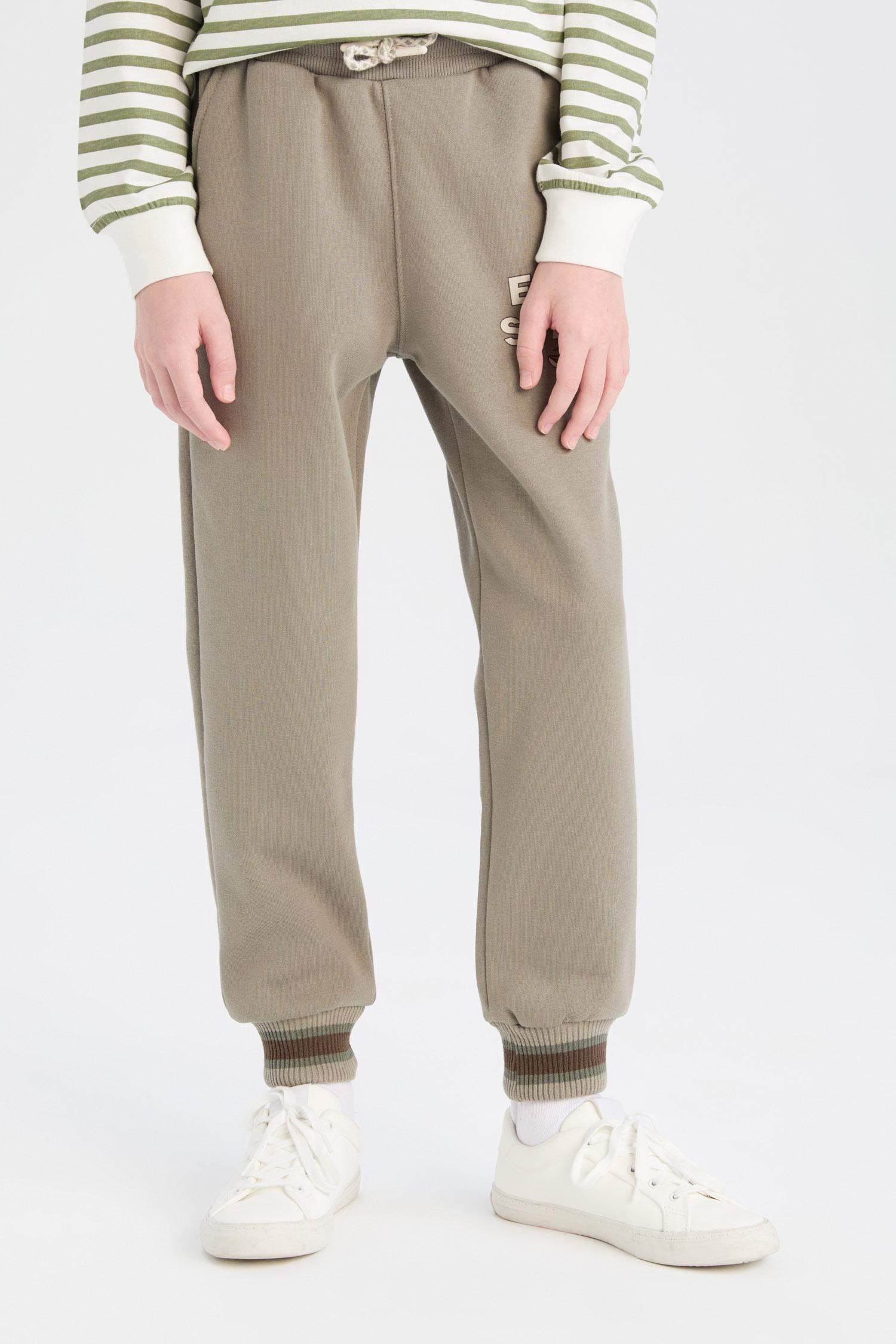 Erkek Çocuk Beli Paçası Lastikli Cepli Baskılı Eşofman Altı