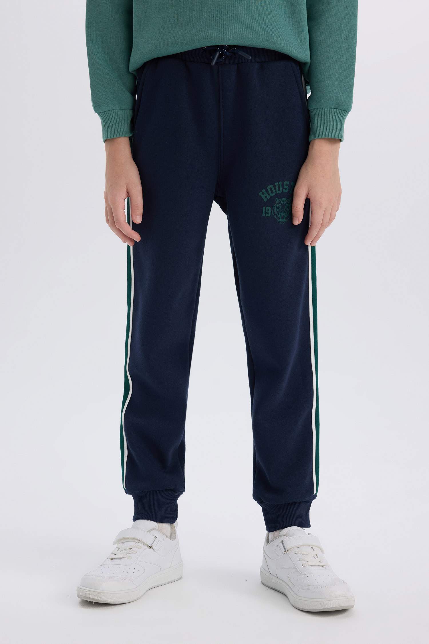 Boy Printed Elastic Waist Leg Sweatpants
