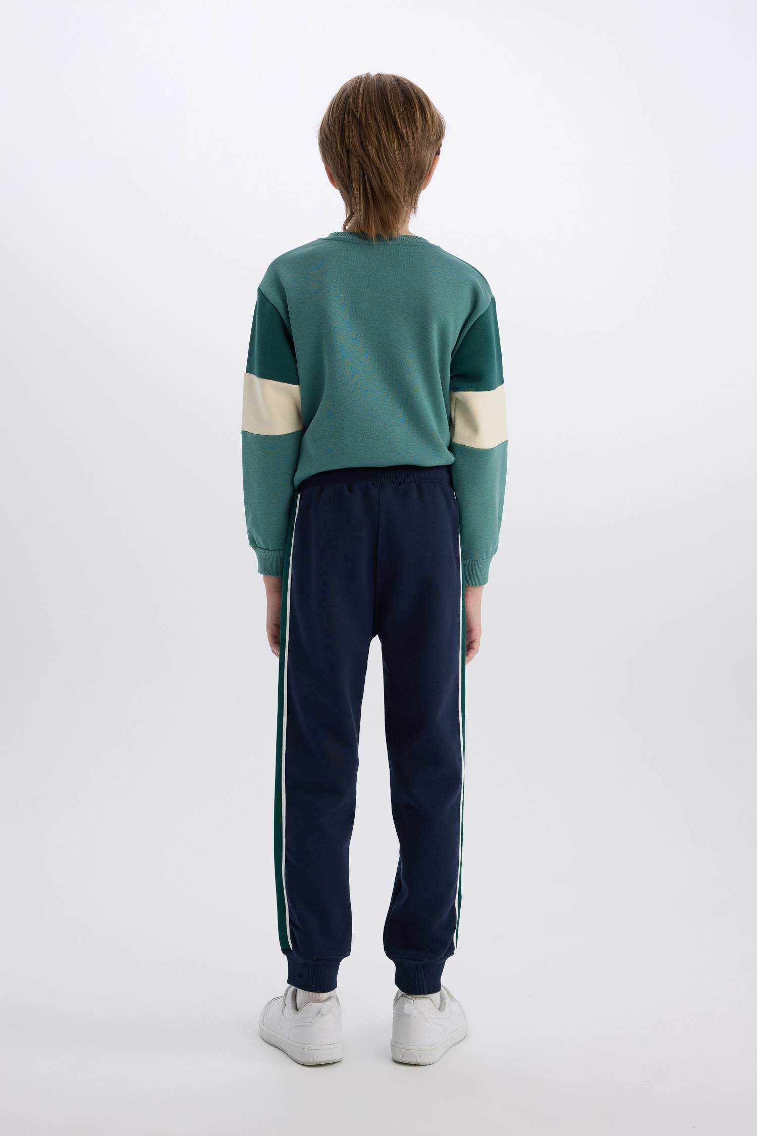 Boy Printed Elastic Waist Leg Sweatpants