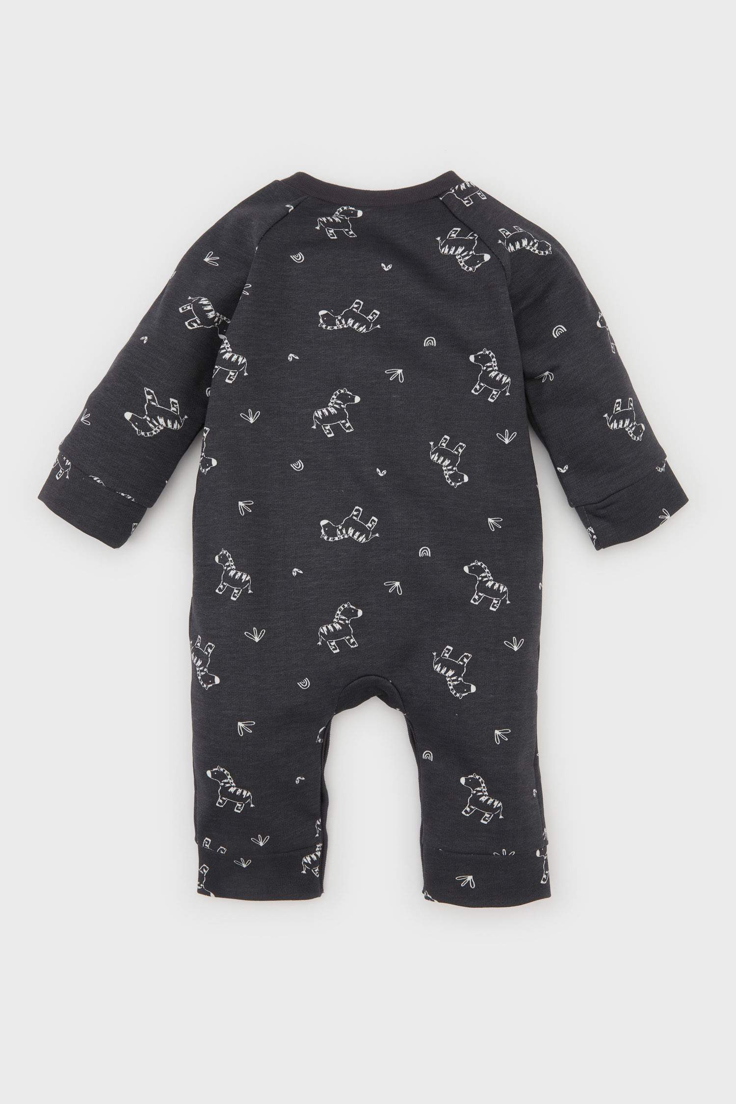 Ensemble de Combinaison et Bonnet en tissu Sweat à motif Zèbre, Coupe régulière