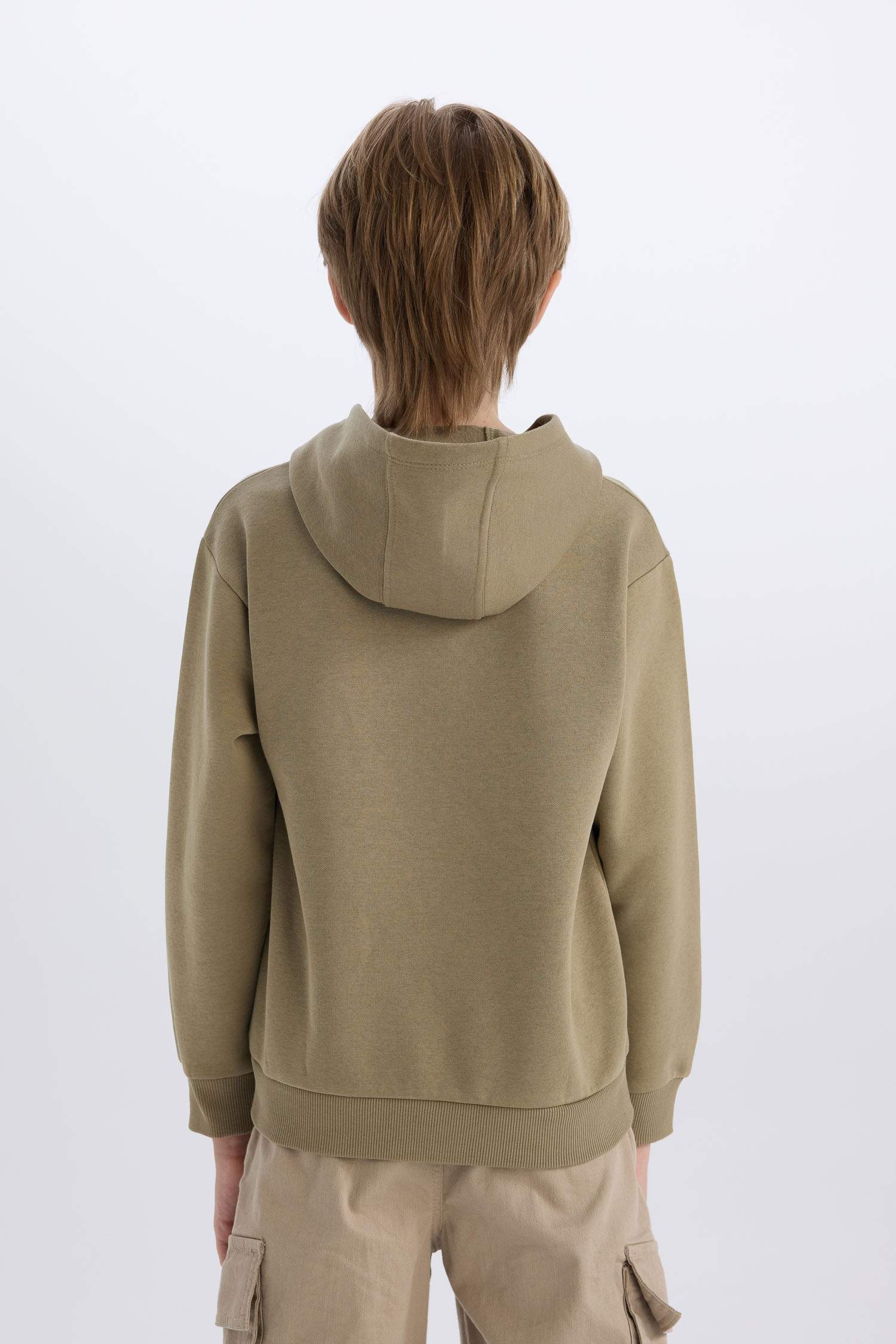 Erkek Çocuk Kapüşonlu Baskılı Sweatshirt