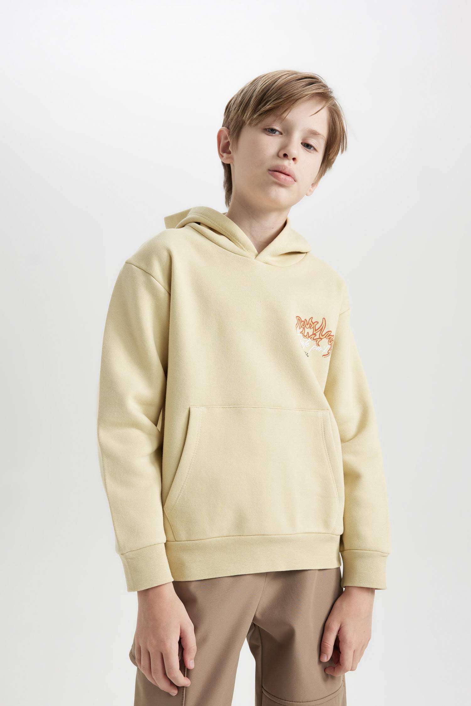 Свитшот с принтом с капюшоном для мальчиков