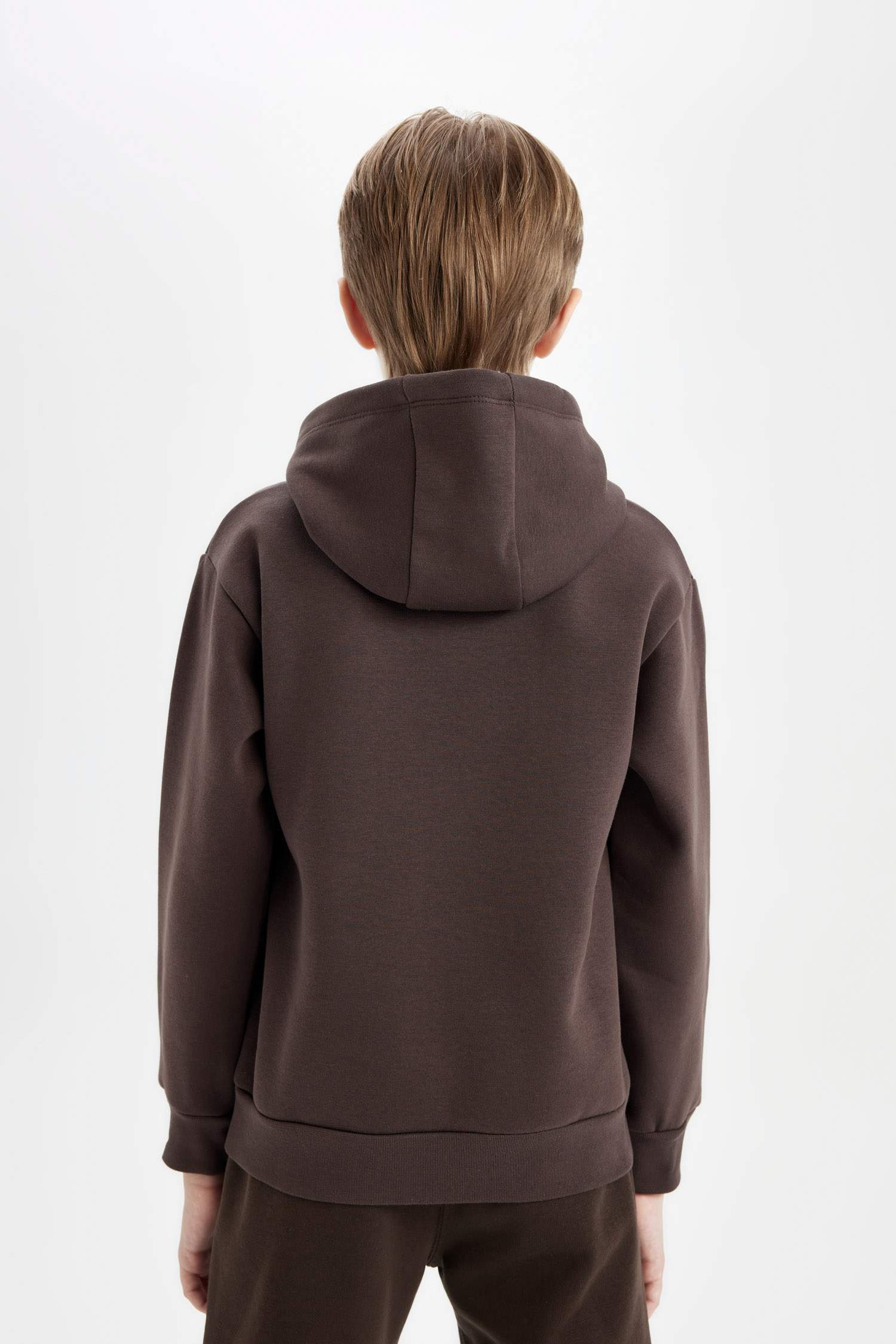 Boy Printed Hooded Thick Sweatshirt