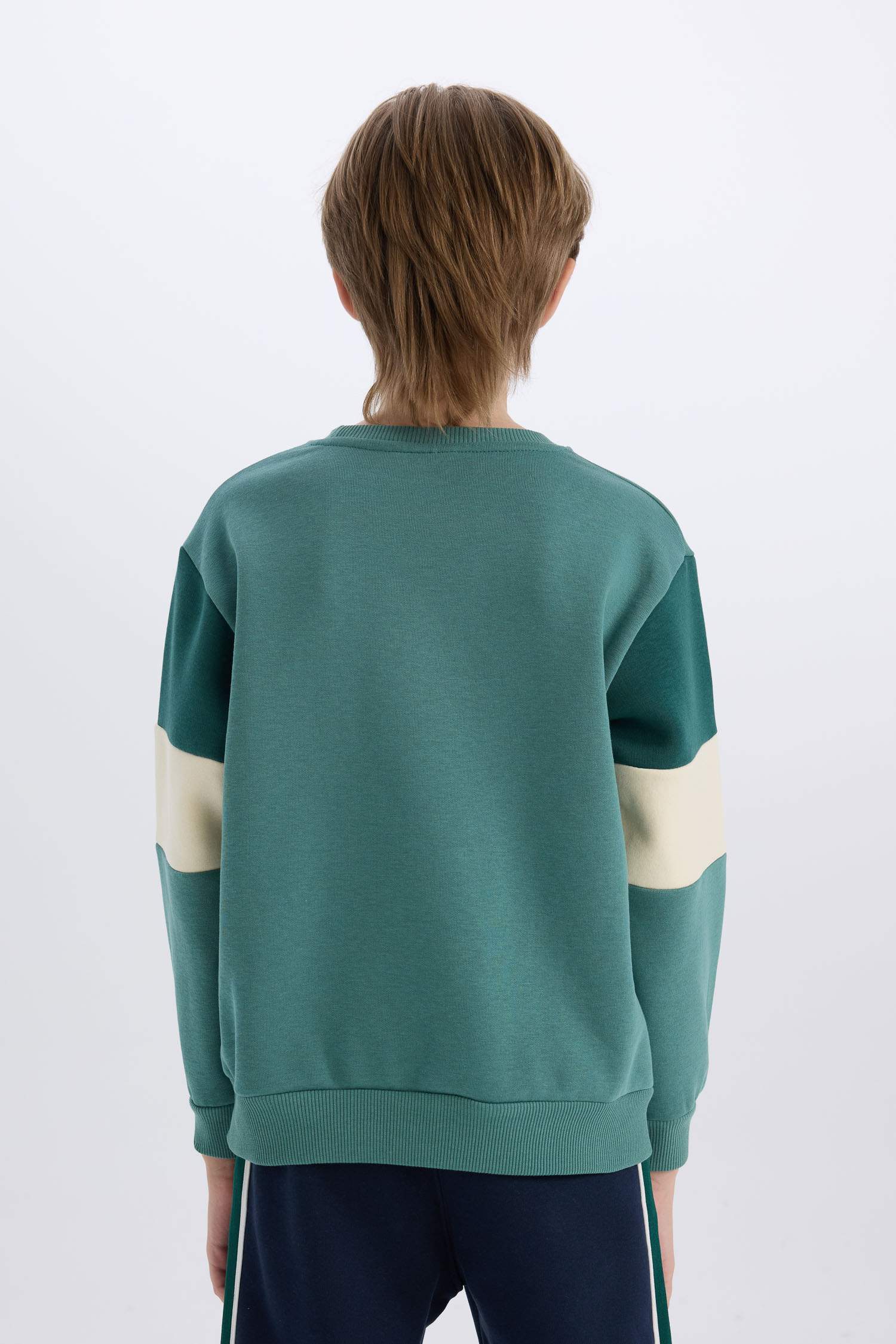 Boy Crew Neck Printed Thick Sweatshirt