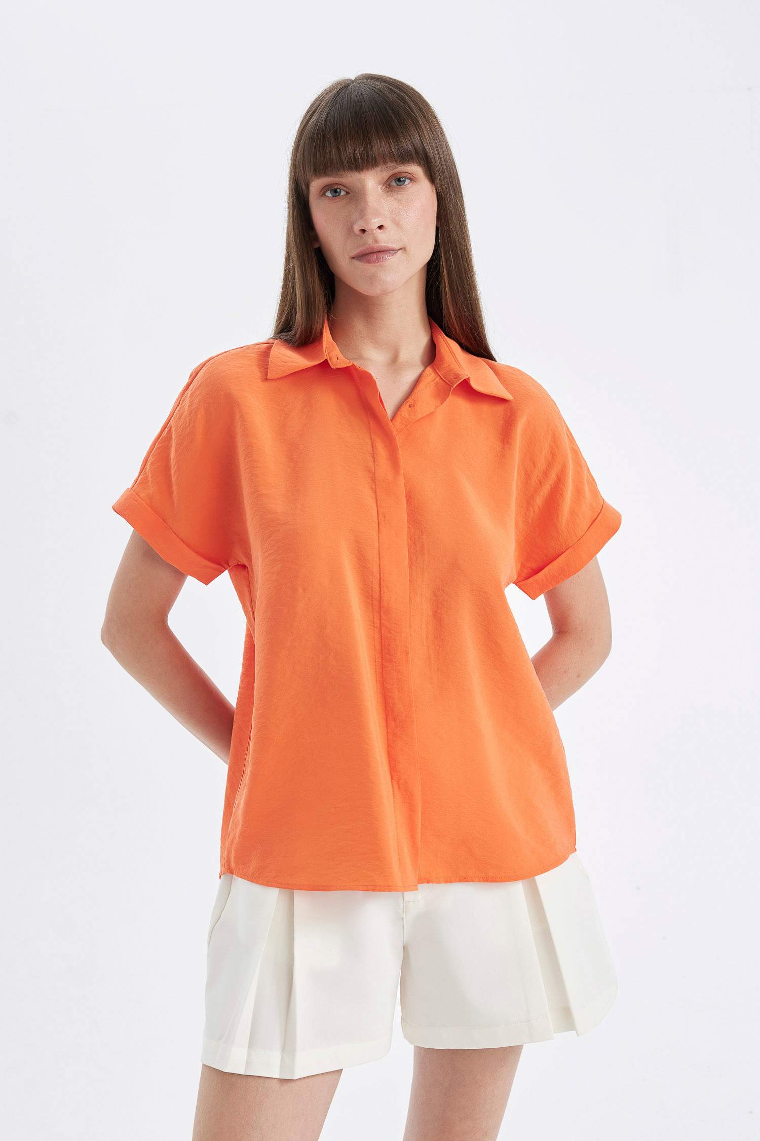 Chemise Oversize à Manches Courtes