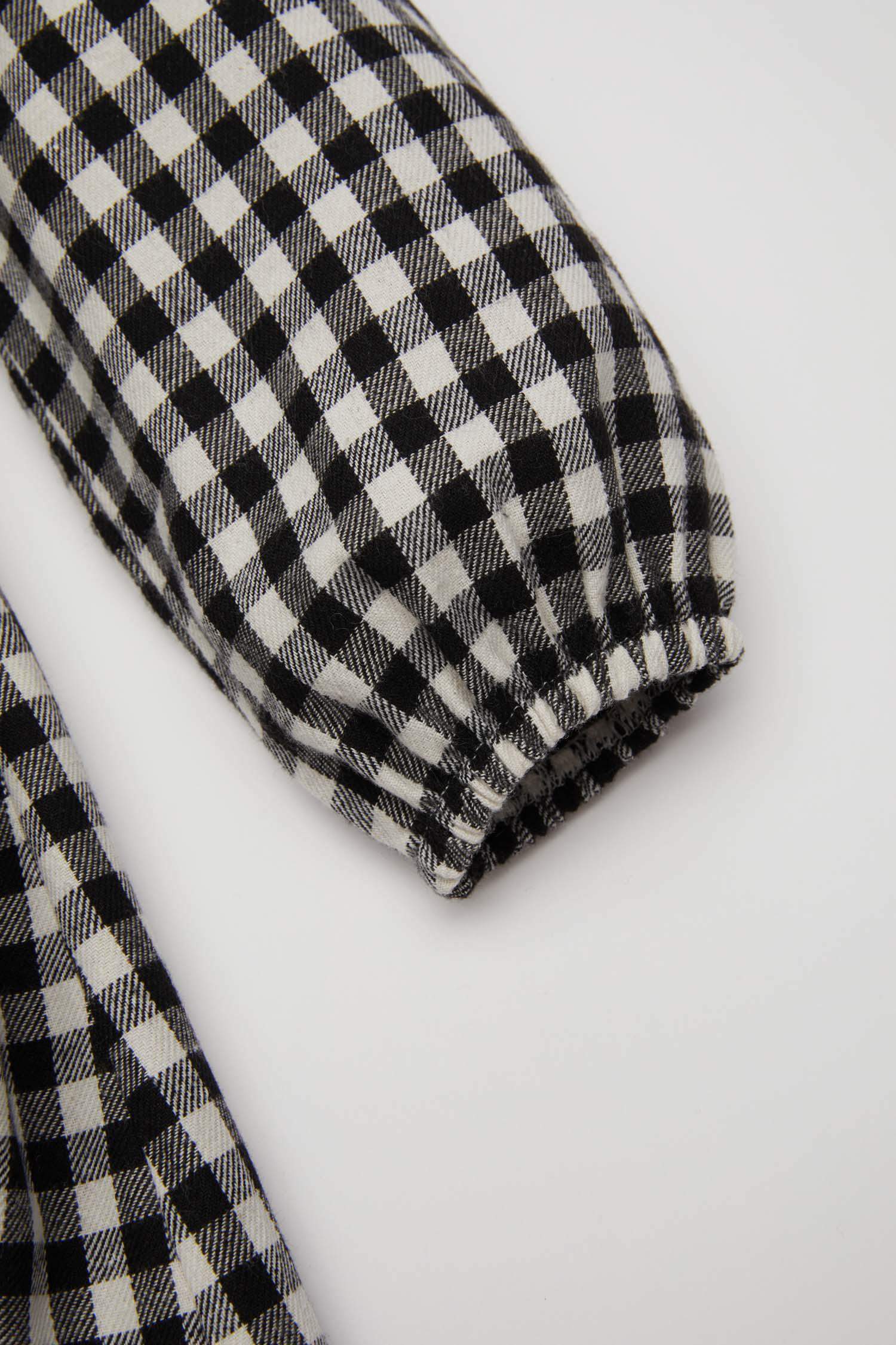 فستان بيبي بناتي كاروهات فلانيل قصة عادية كم طويل وياقة كبيرة