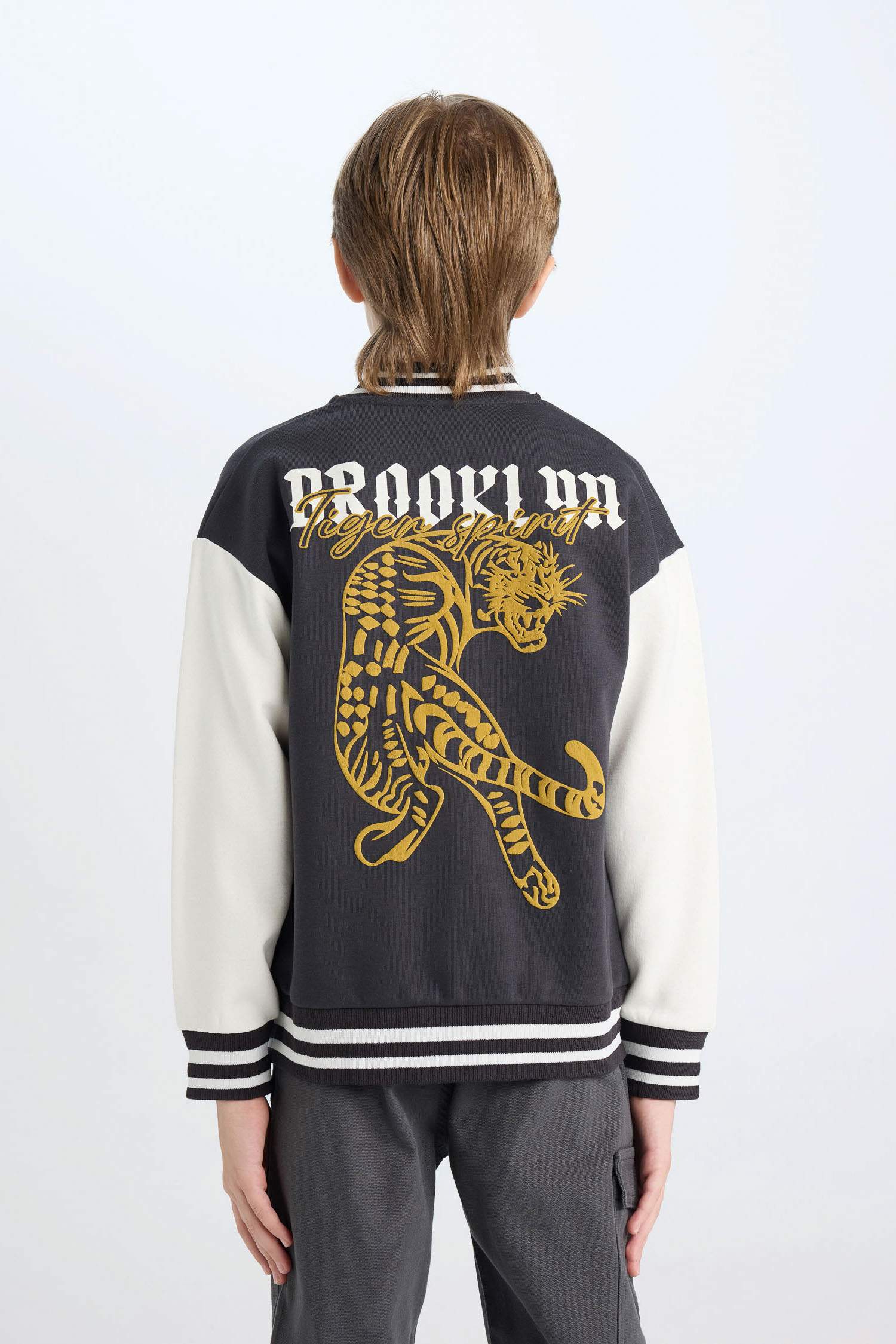 Boy College Collar Bomber Jacket