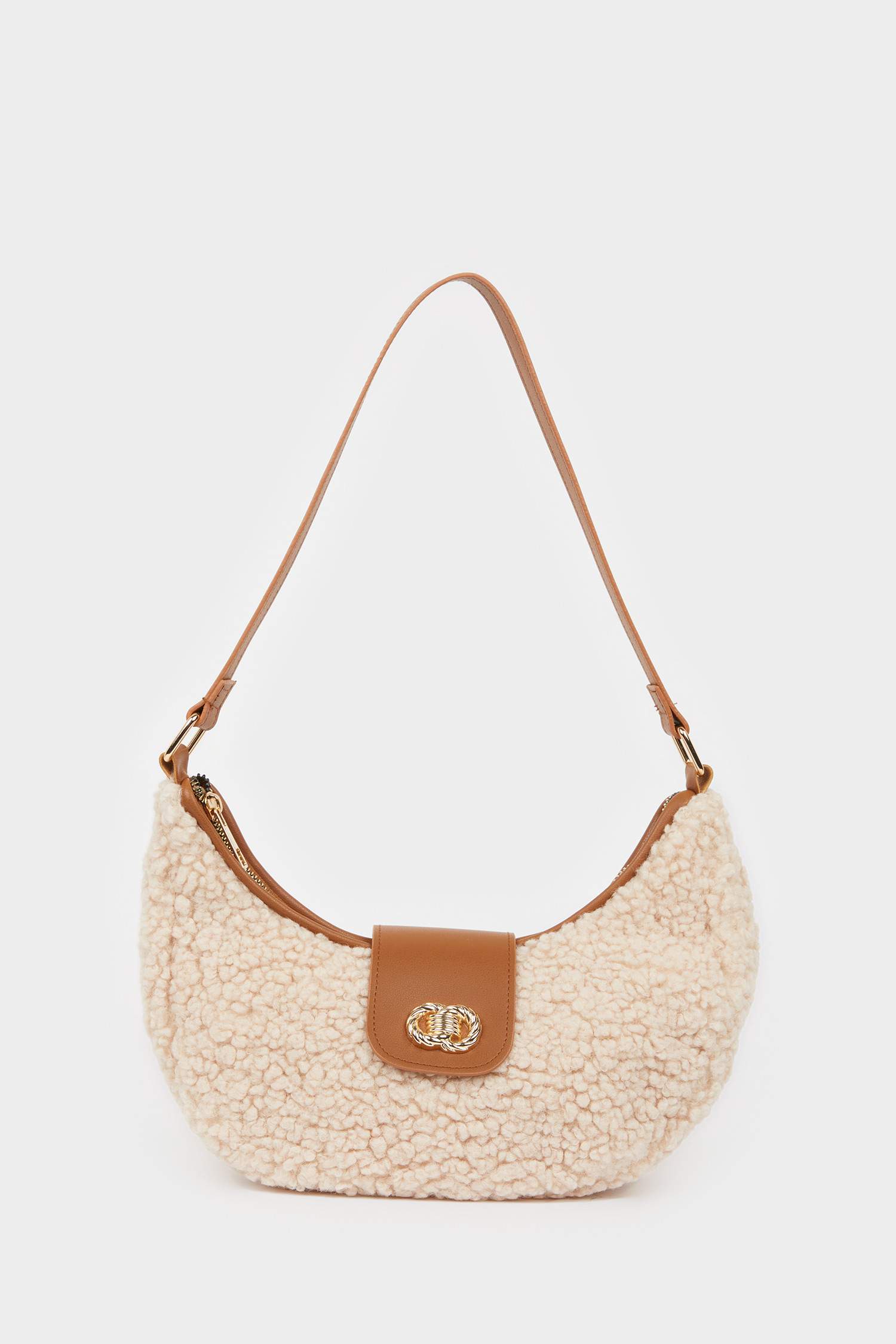 Kadın Suni Deri Pelüş Omuz Çantası