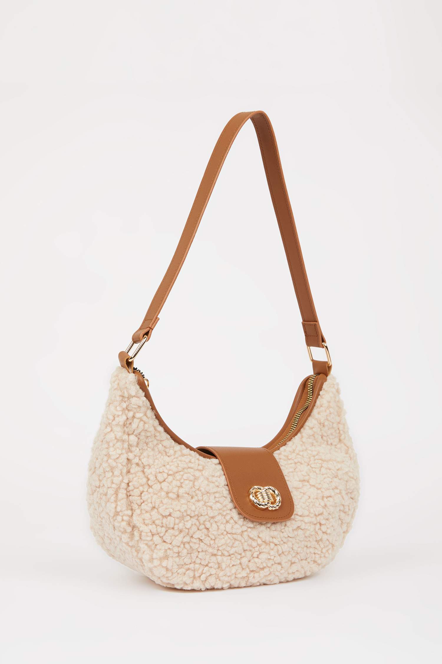 Kadın Suni Deri Pelüş Omuz Çantası