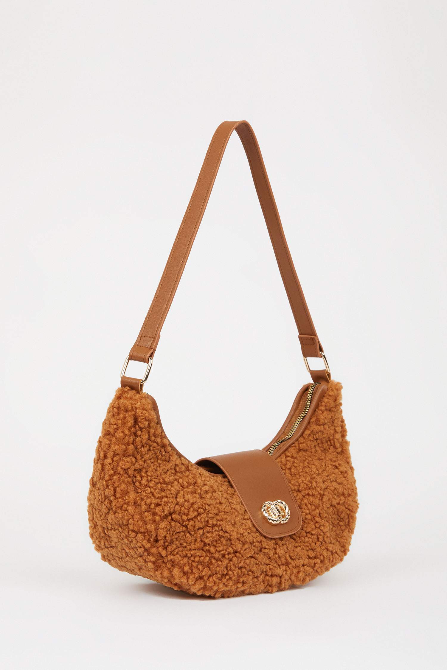 Kadın Suni Deri Pelüş Omuz Çantası