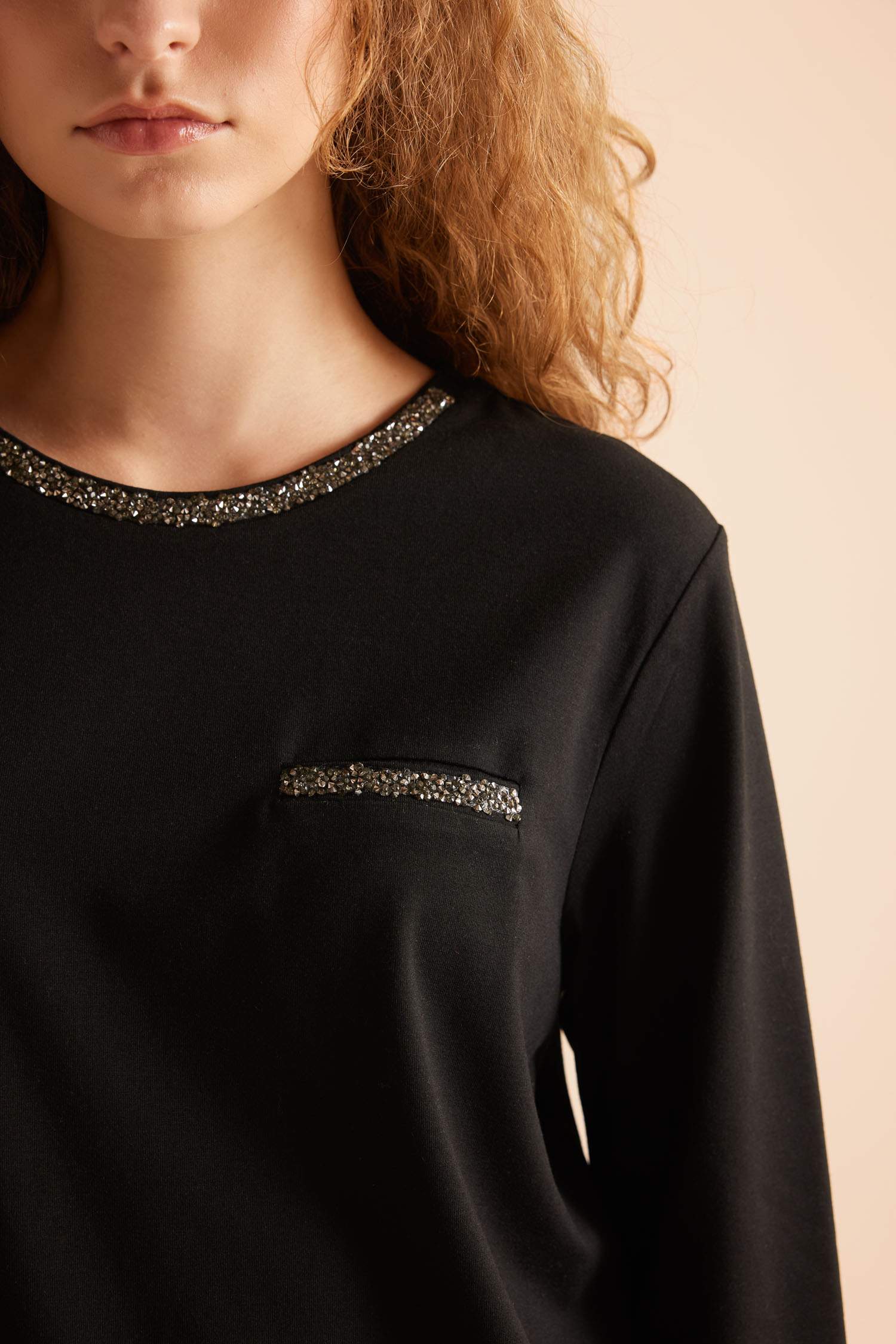 Regular Fit Bisiklet Yaka Uzun Kollu Tişört