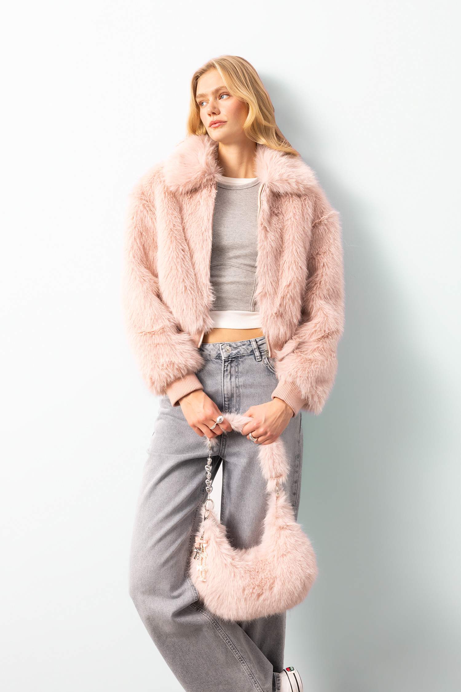 Kadın Pelüş Omuz Çantası