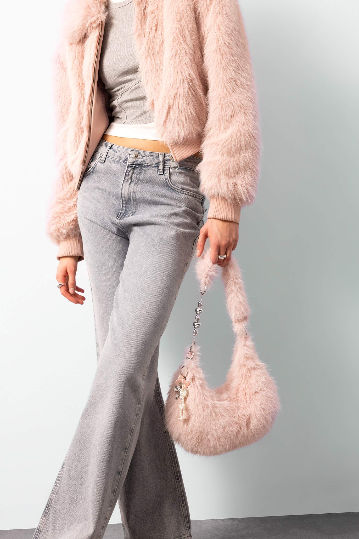 Kadın Pelüş Omuz Çantası