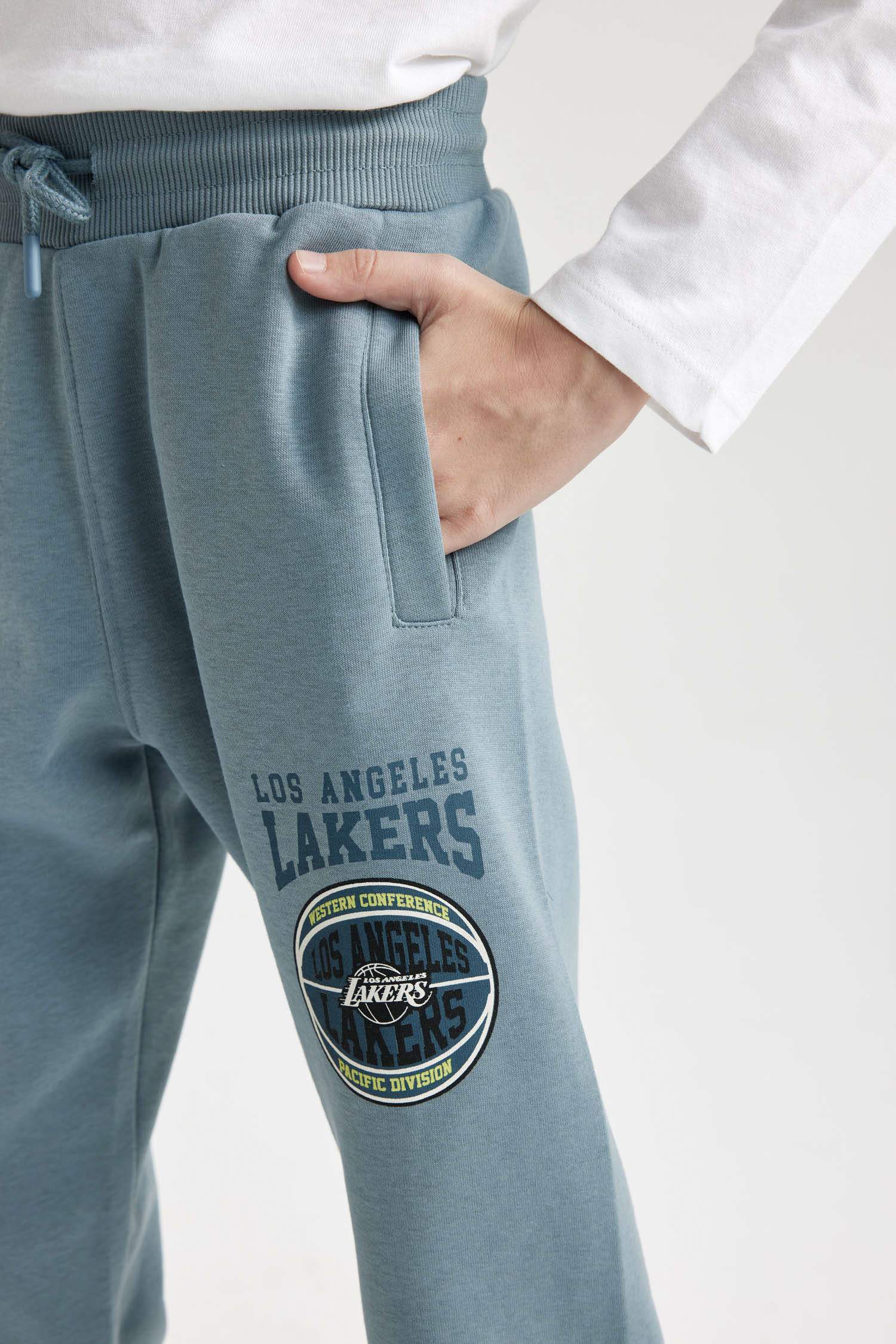 سروال قماش سميك قصة عادية من لوس أنجلوس ليكرز